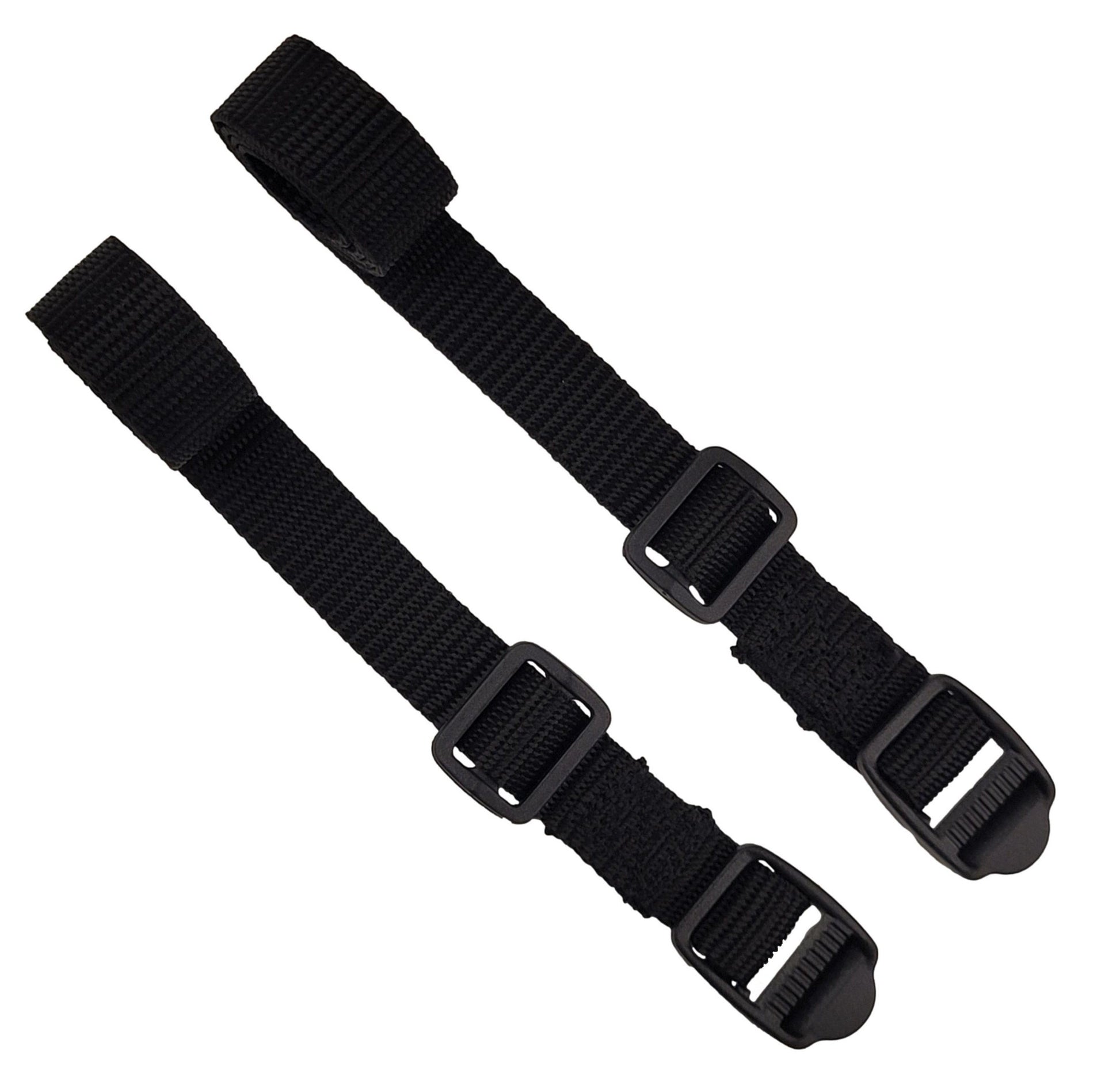 19mm webbing strap in black with ladderlock buckle (pair) (3)
