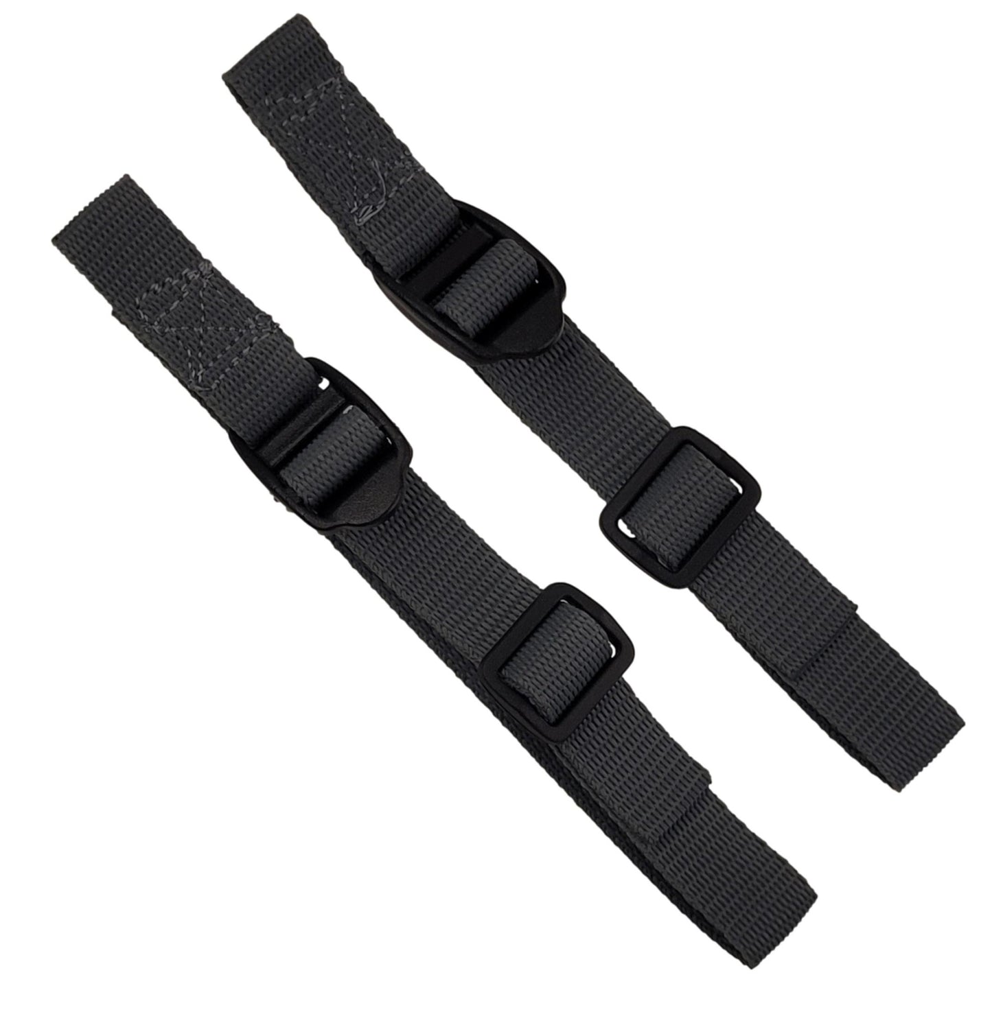19mm webbing strap in grey with ladderlock buckle (pair)