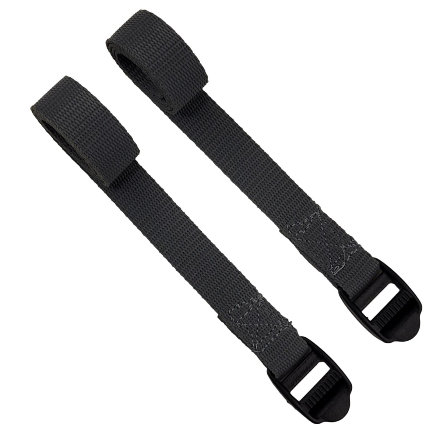 19mm webbing strap in grey with ladderlock buckle (pair) (3)