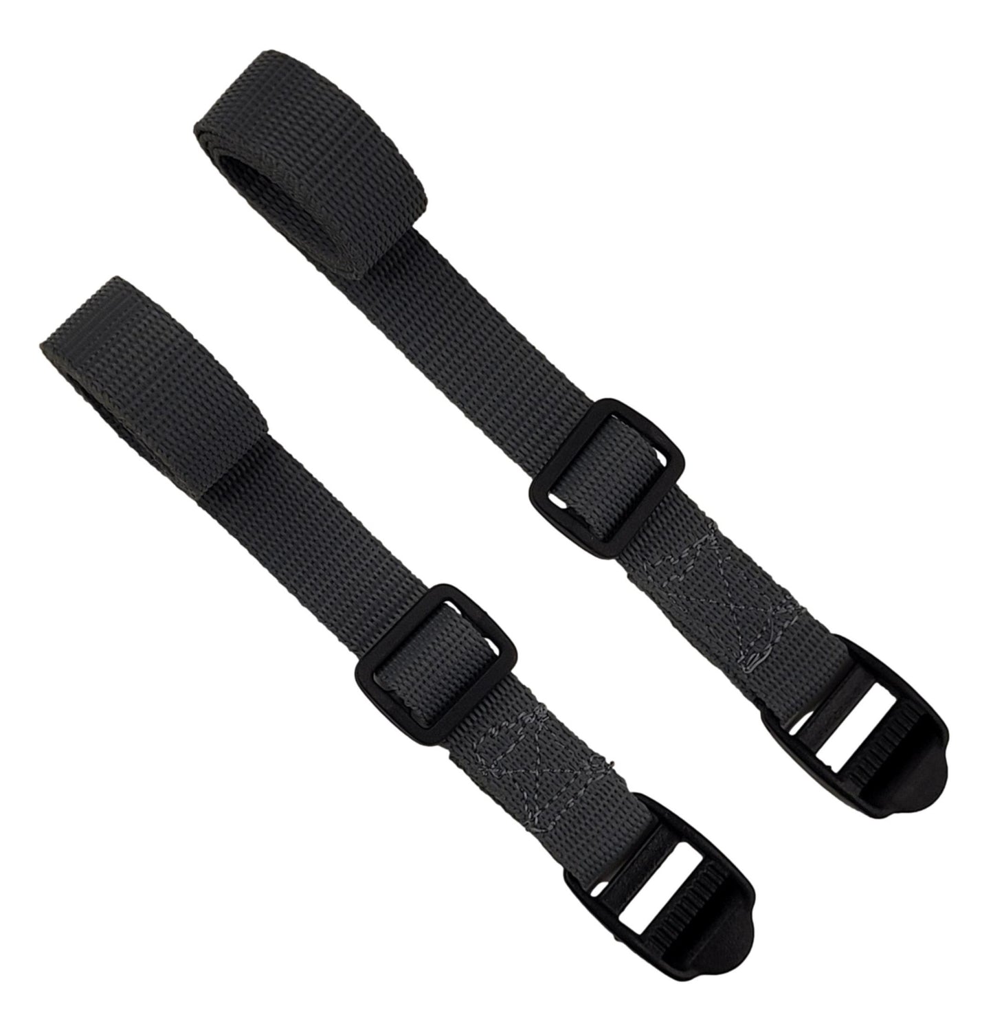 19mm webbing strap in grey with ladderlock buckle (pair) (2)