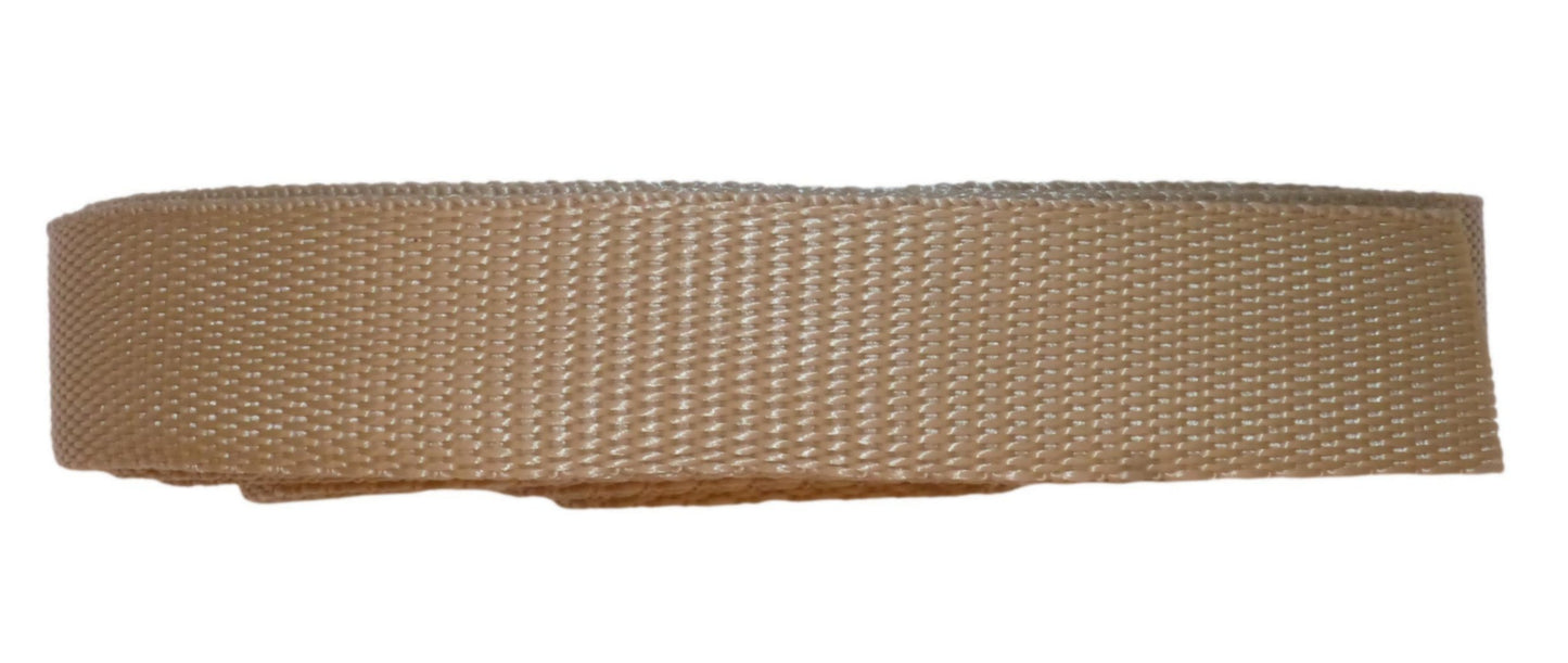 Benristraps 25mm Polypropylene Webbing, 10 metres (32') in beige