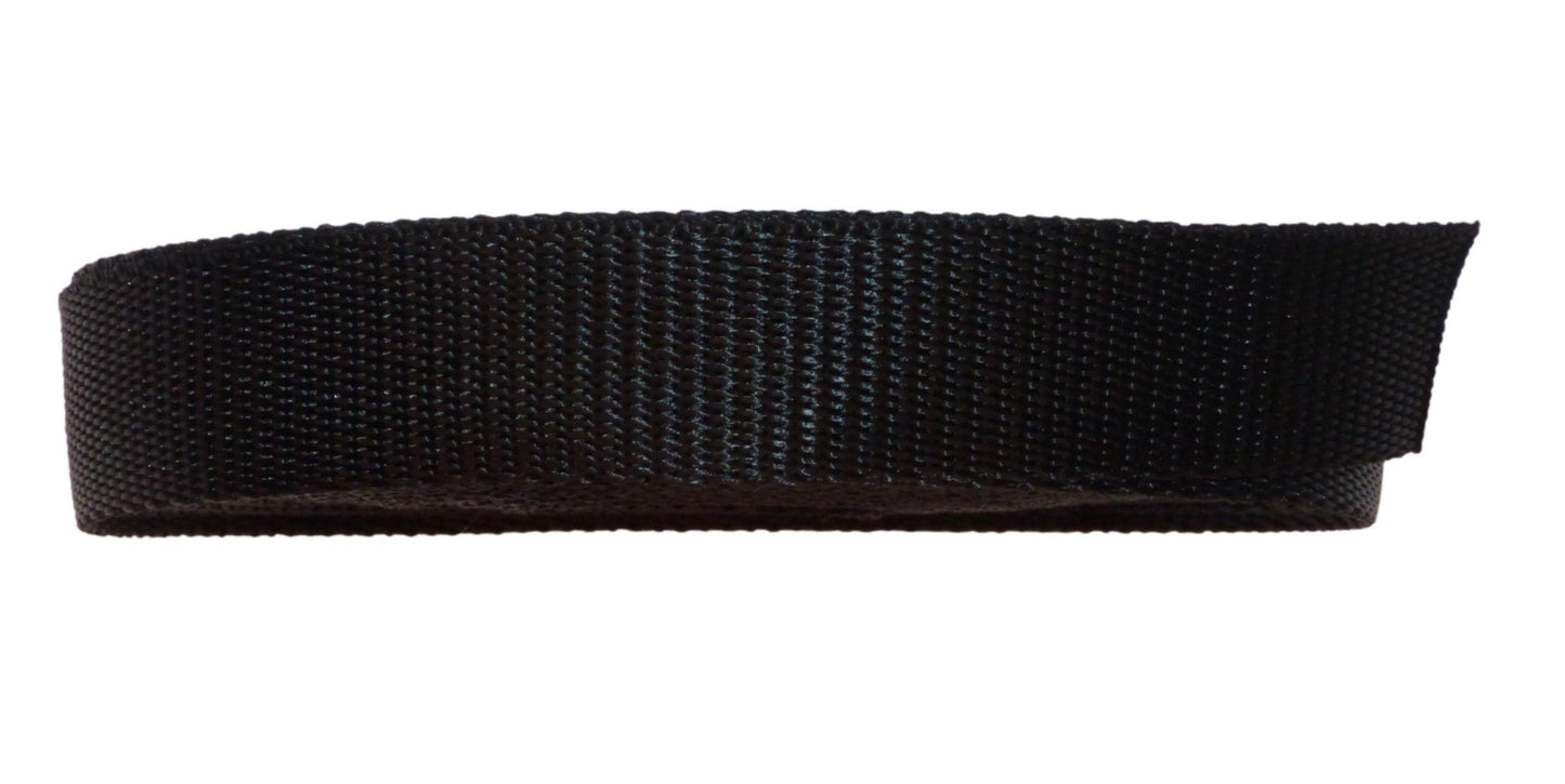 Benristraps 25mm Polypropylene Webbing, 10 metres (32') in black