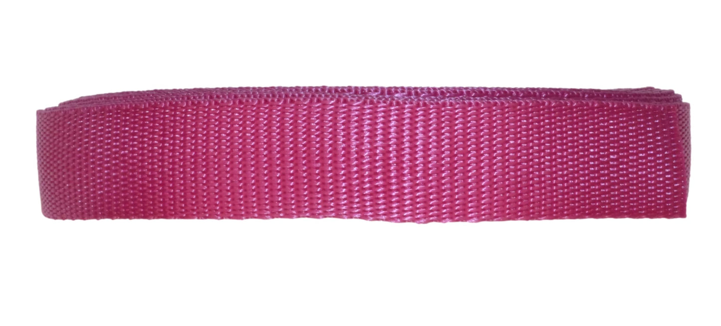 Benristraps 25mm Polypropylene Webbing, 10 metres (32') in pink