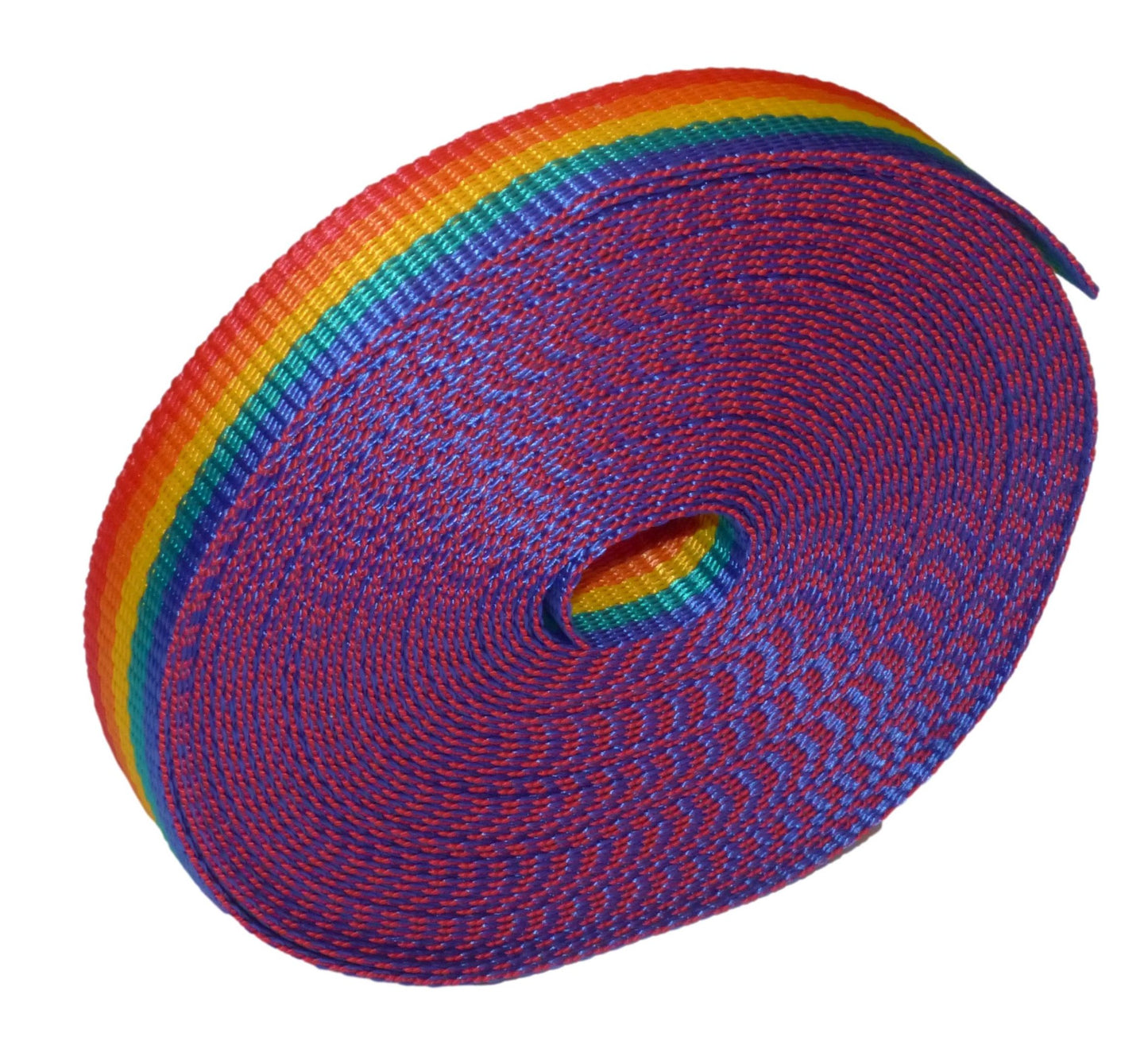 Benristraps 25mm Polypropylene Webbing, 10 metres (32') in rainbow colours