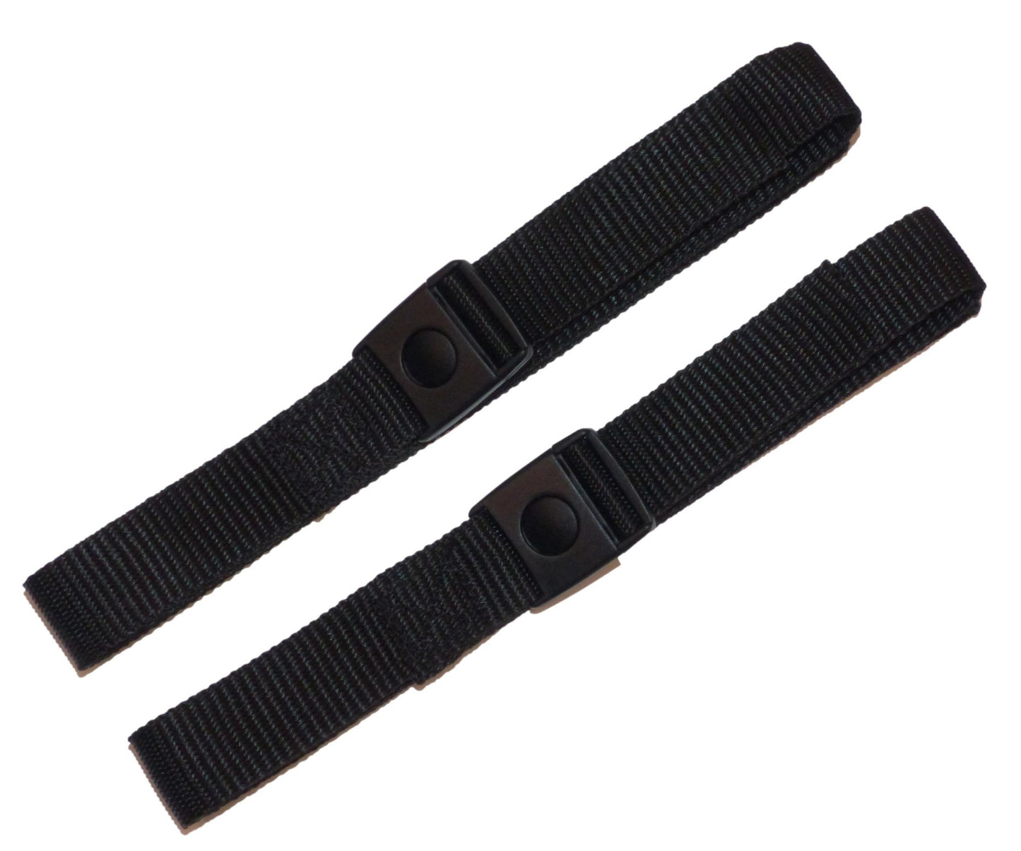 Benristraps 25mm Webbing Strap with Button Release Buckle (Pair) in black