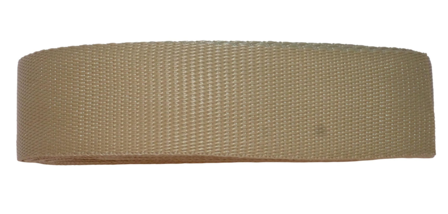 Benristraps 38mm (1  1/2") Polypropylene Webbing, 10 Metres (32') Roll in beige