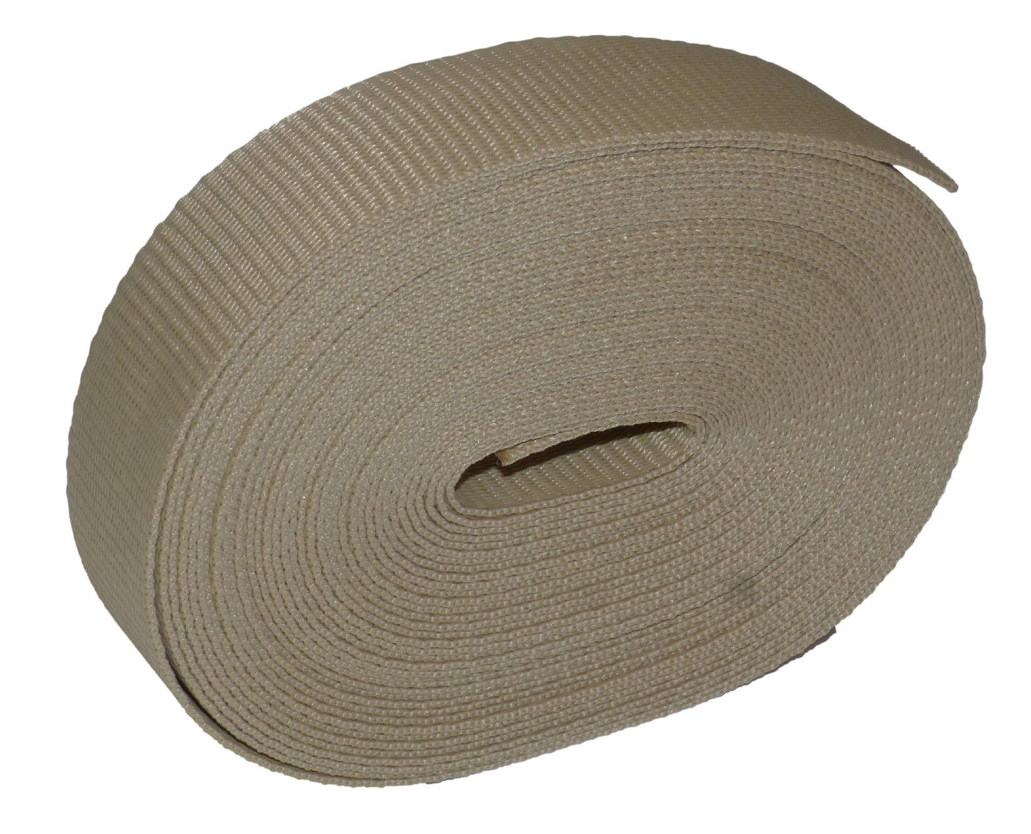 Benristraps 38mm (1  1/2") Polypropylene Webbing, 10 Metres (32') Roll in beige