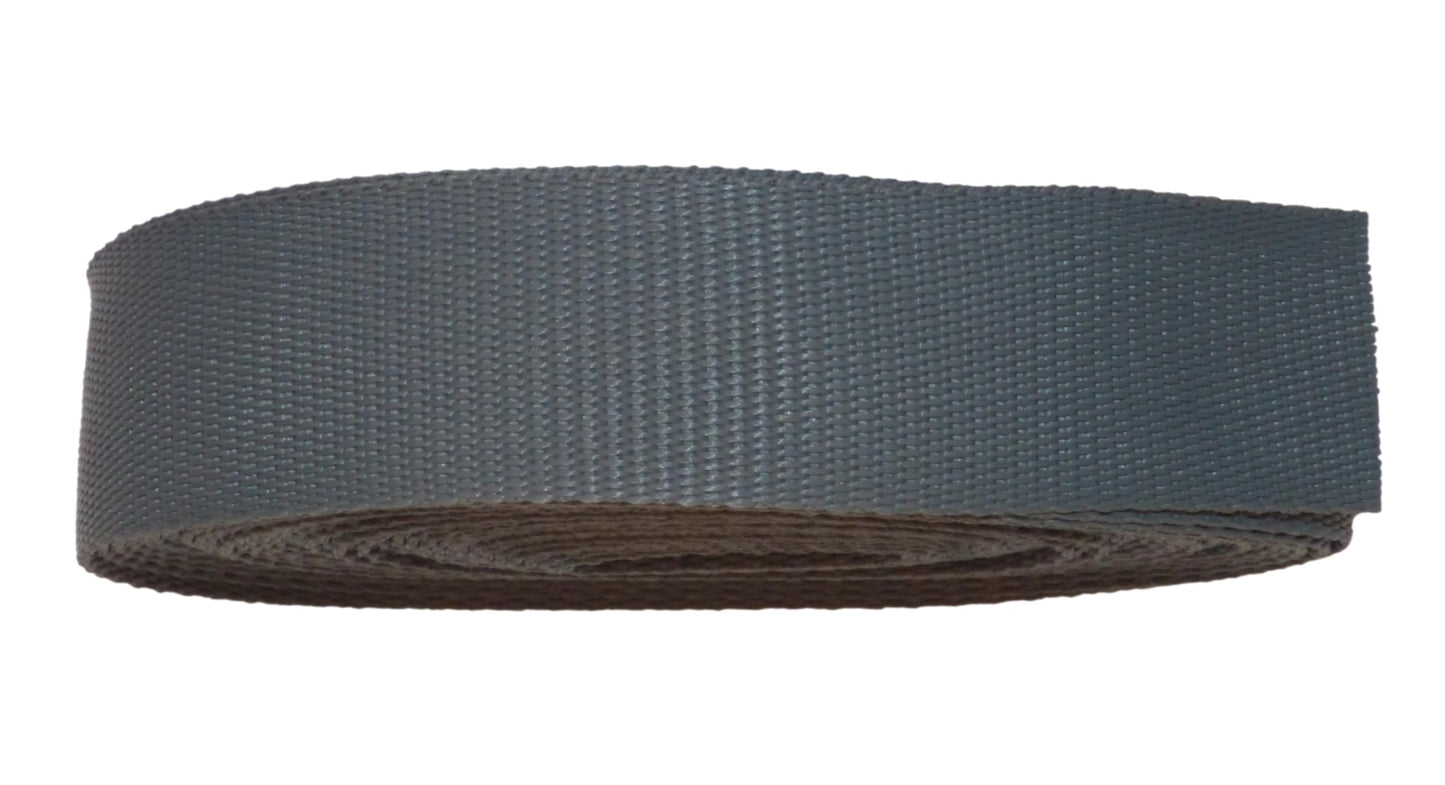 Benristraps 38mm (1  1/2") Polypropylene Webbing, 10 Metres (32') Roll in grey