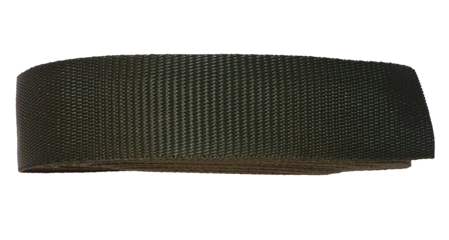 Benristraps 38mm (1  1/2") Polypropylene Webbing, 10 Metres (32') Roll in olive green