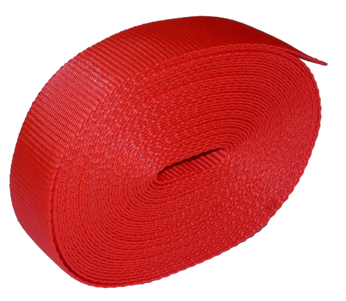 Benristraps 38mm (1  1/2") Polypropylene Webbing, 10 Metres (32') Roll in red