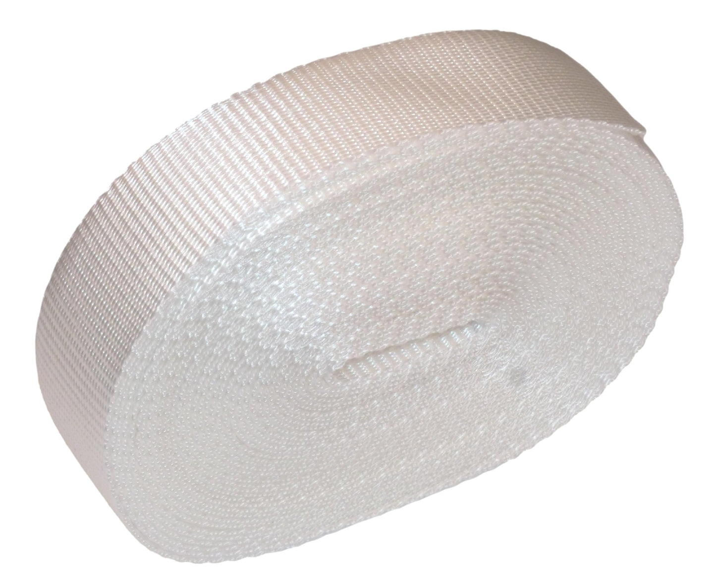 Benristraps 38mm (1  1/2") Polypropylene Webbing, 10 Metres (32') Roll in white