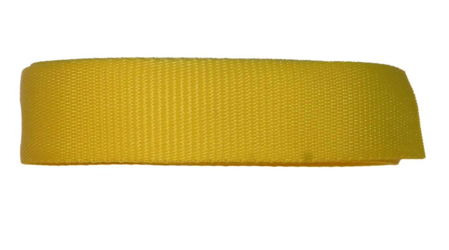 Benristraps 38mm (1  1/2") Polypropylene Webbing, 10 Metres (32') Roll in yellow