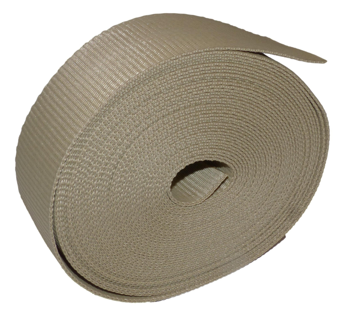 Benristraps 50mm (2") Polypropylene Webbing, 10 Metre (32') Roll in beige