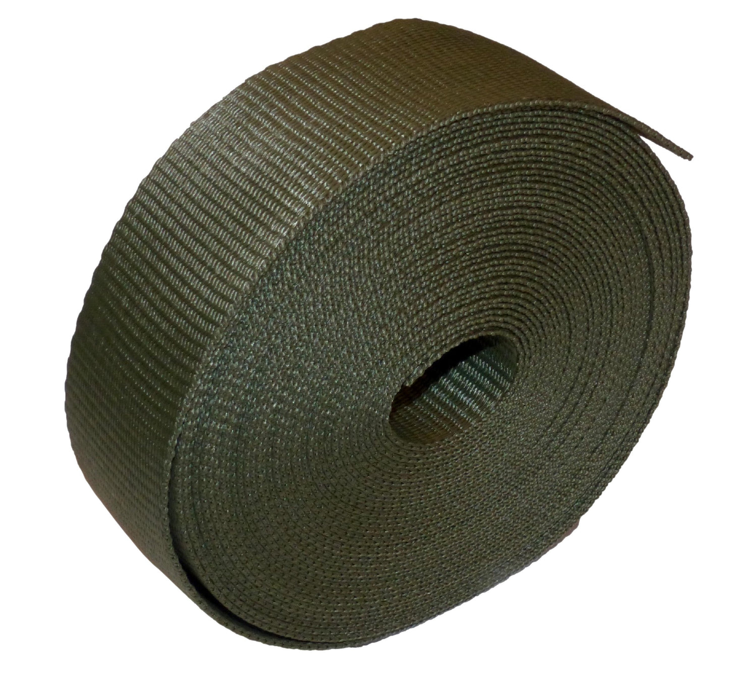 Benristraps 50mm (2") Polypropylene Webbing, 10 Metre (32') Roll in olive green