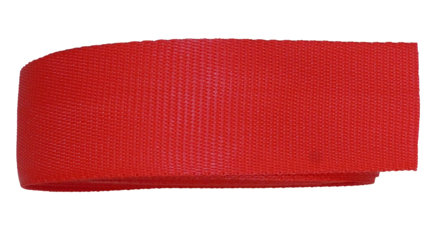 Benristraps 50mm (2") Polypropylene Webbing, 10 Metre (32') Roll in red