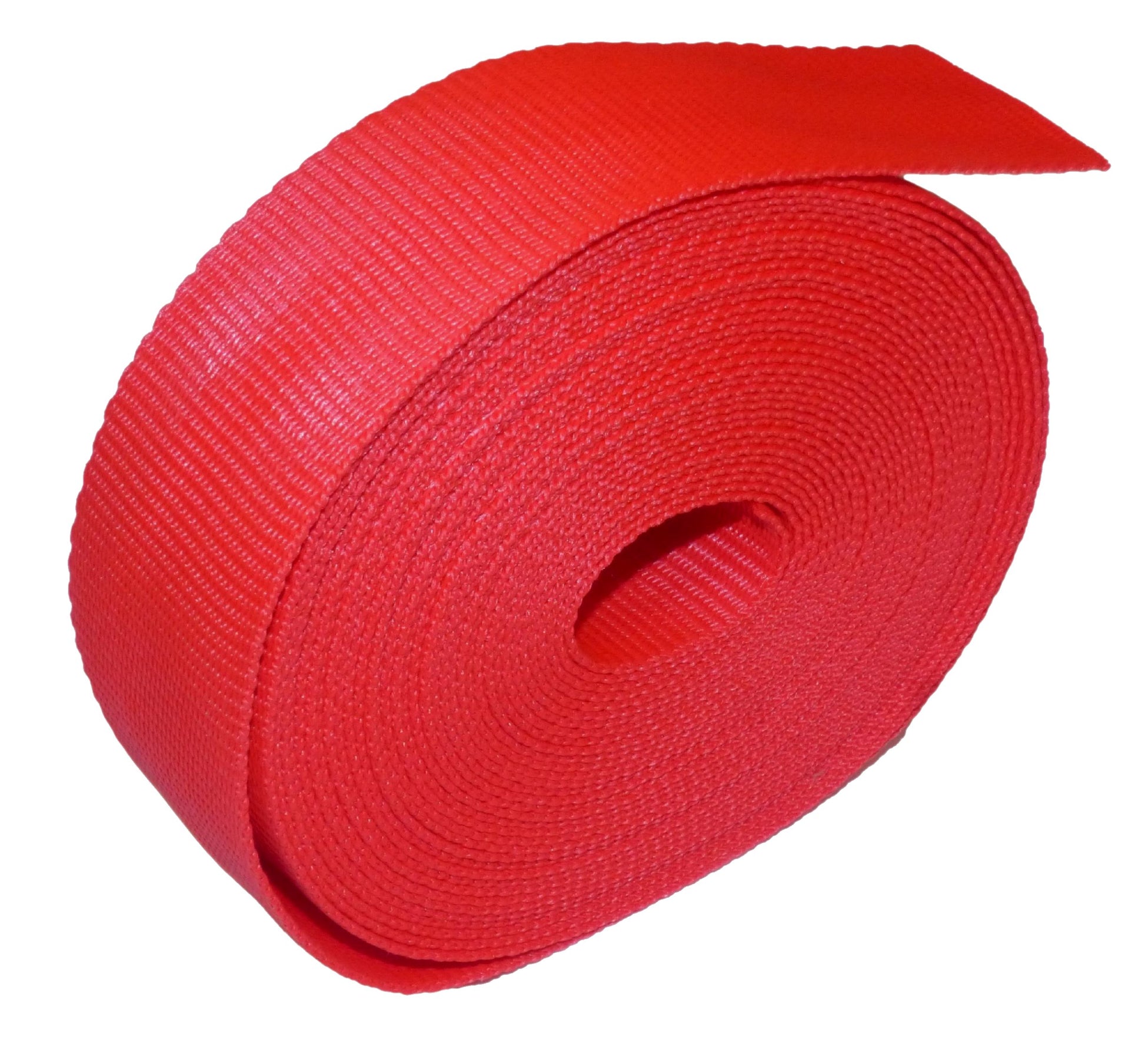 Benristraps 50mm (2") Polypropylene Webbing, 10 Metre (32') Roll in red