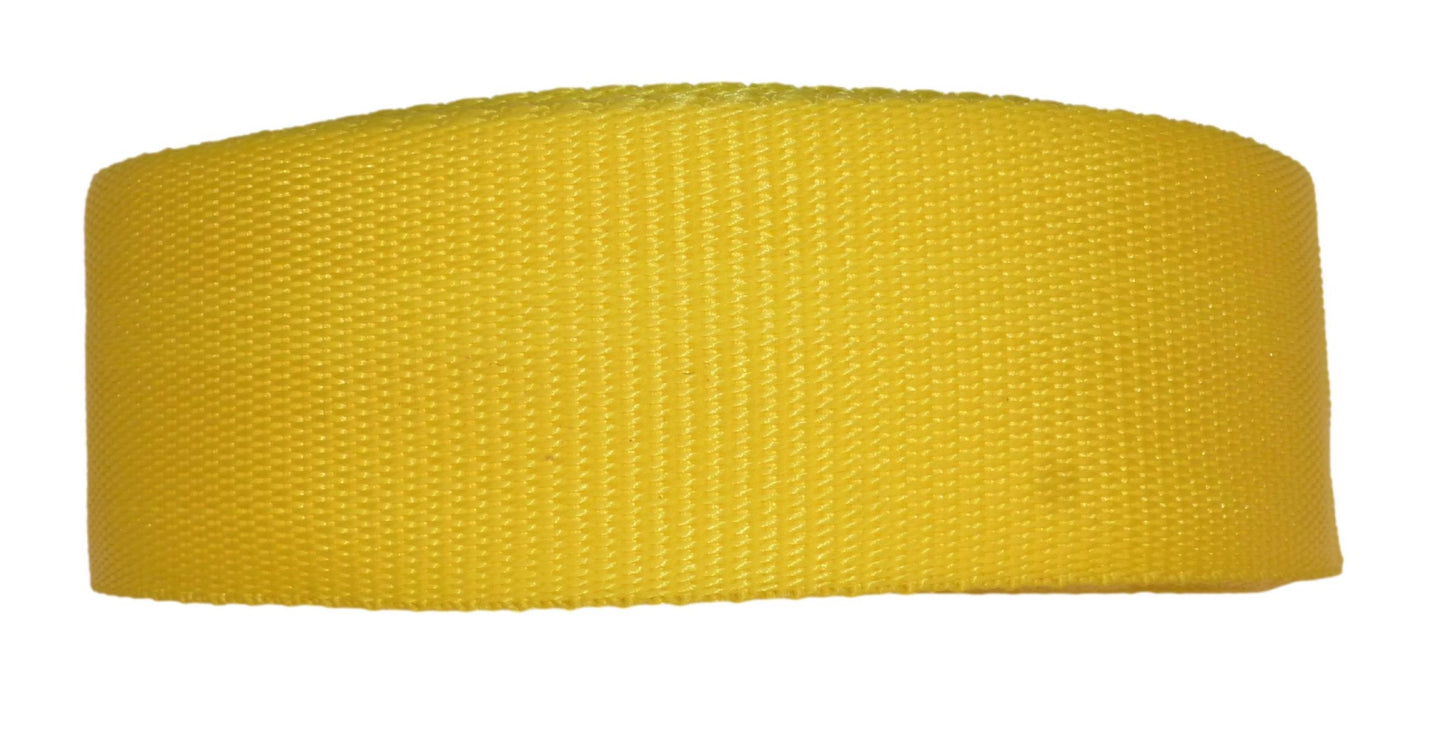 Benristraps 50mm (2") Polypropylene Webbing, 10 Metre (32') Roll in yellow