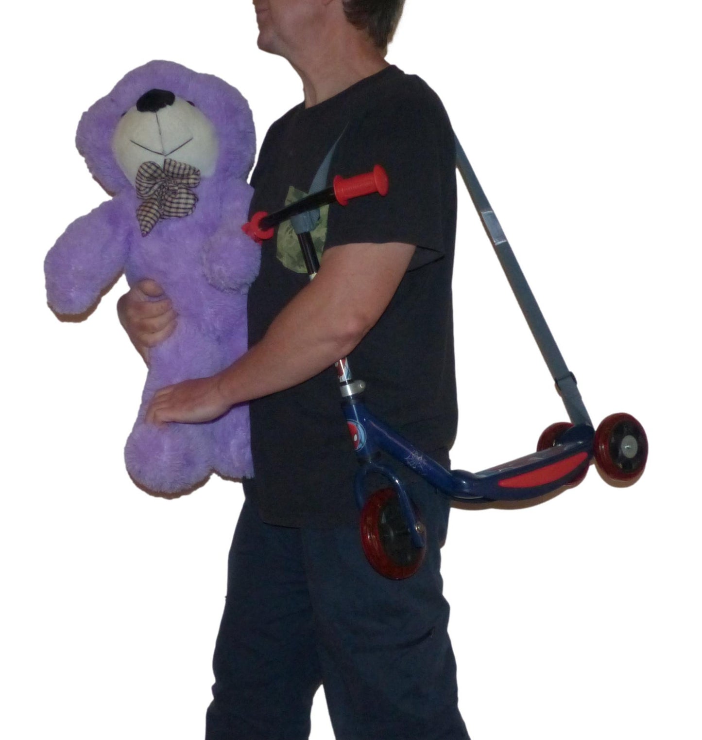 Children's Scooter Carry and Pull Strap: Handlebar Reins; Towing and Shouldering Micro scooters