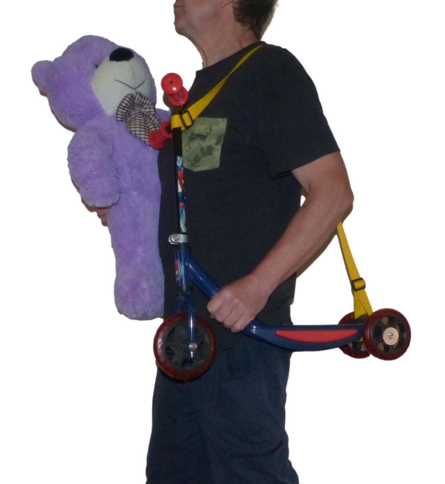Children's Scooter Carry and Pull Strap: Handlebar Reins; Towing and Shouldering Micro scooters