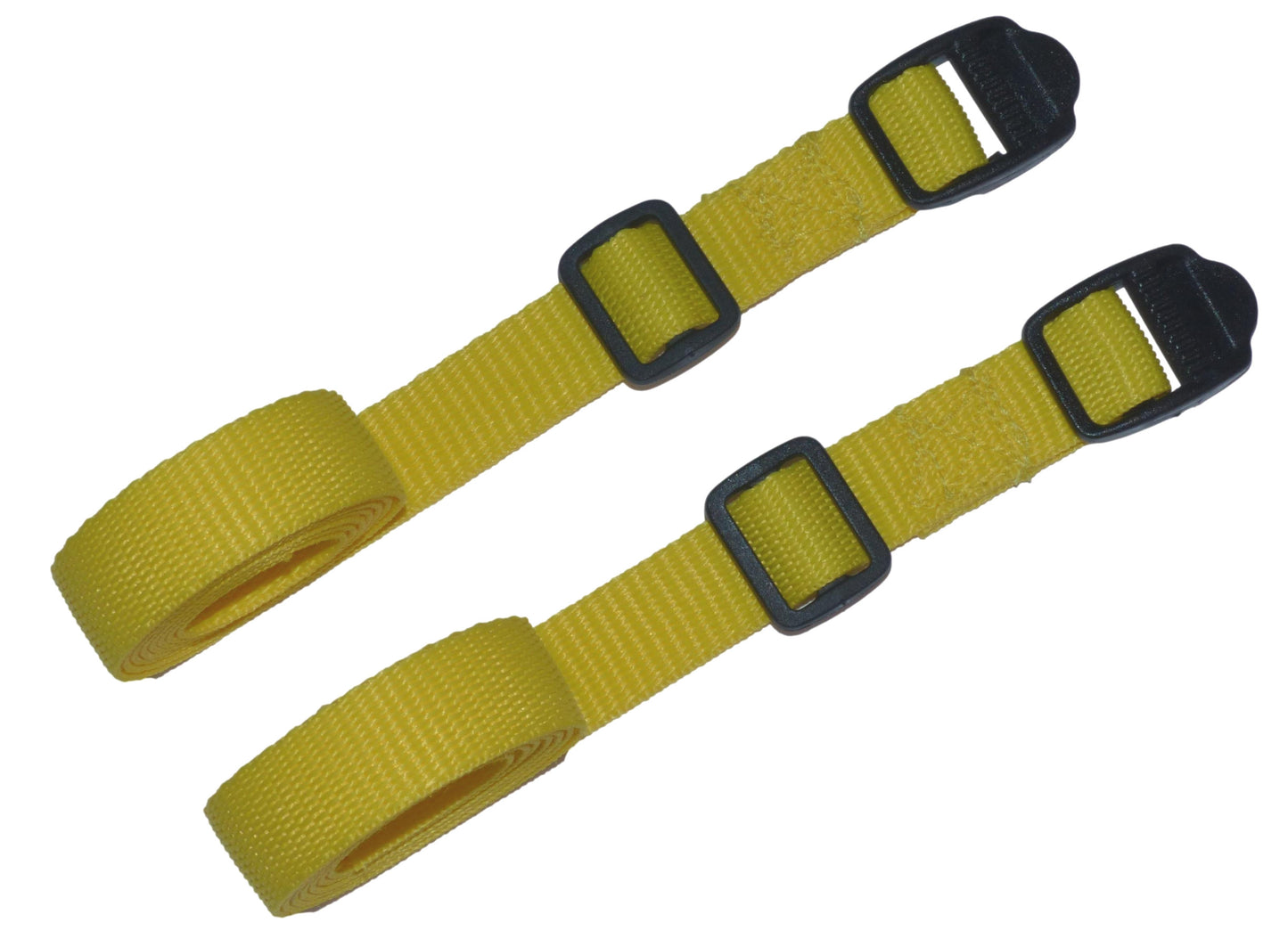 Benristraps 19mm Webbing Strap with Ladderlock Buckle (Pair) in yellow