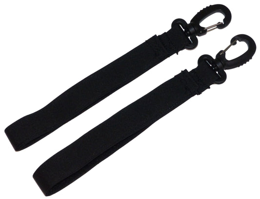 Benristraps 25mm Hook & Loop Hanging Strap with Snap Buckle (Pair) in black