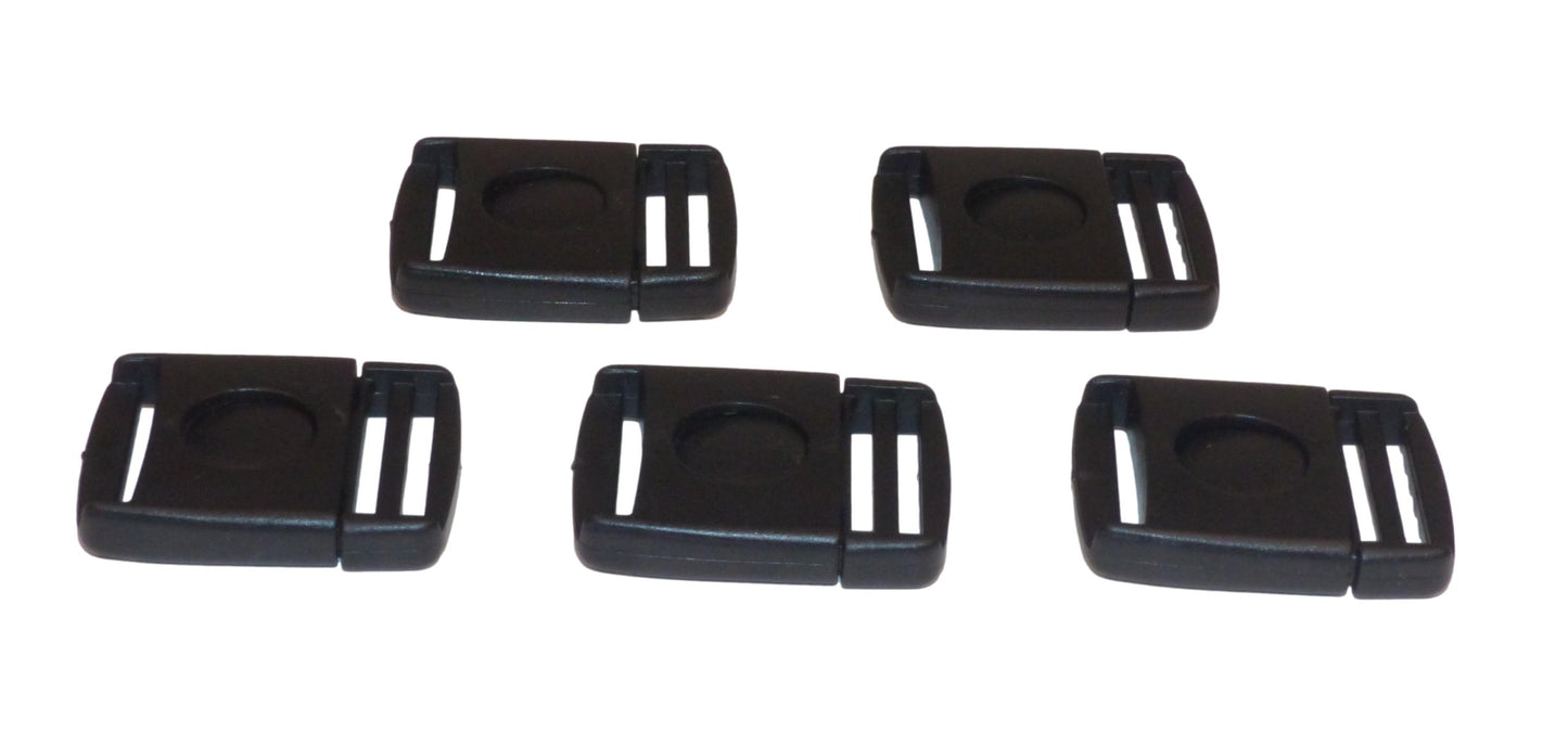 Benristraps 25mm button centre release buckle (pack of 5)