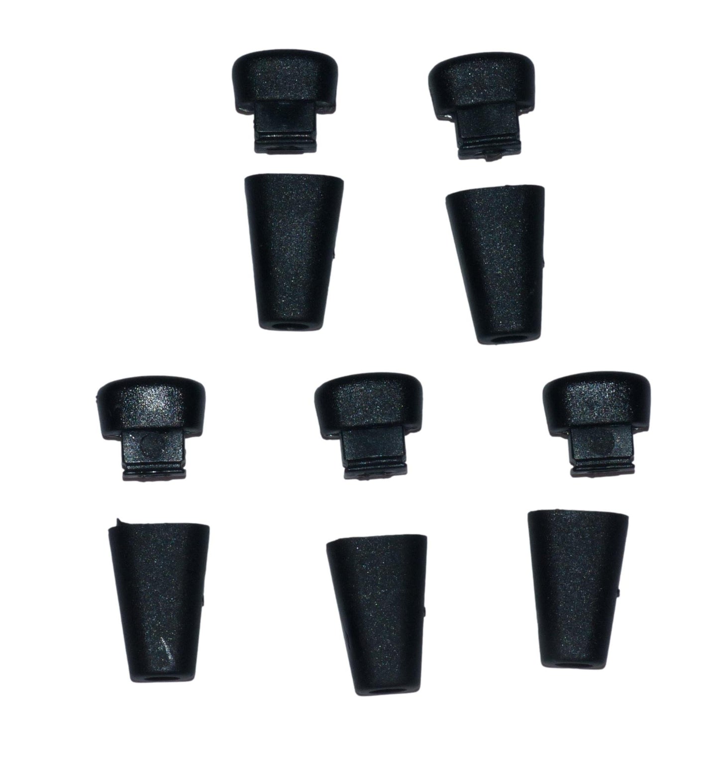 Benristraps 4mm cord end in black, pack of 5