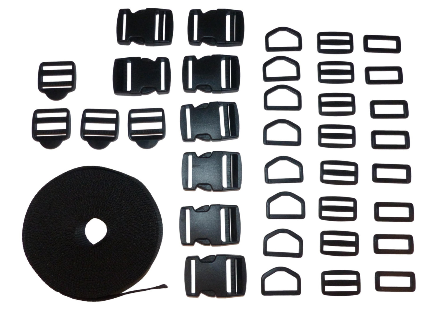 Benristraps 38mm Webbing and Buckle Sets in black