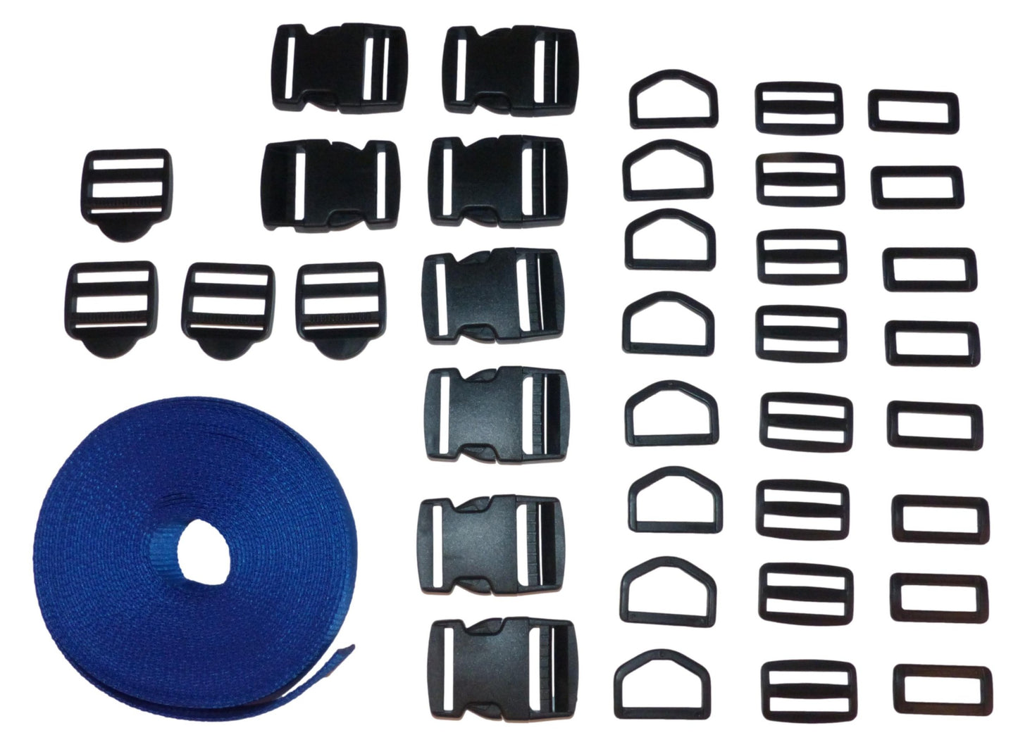 Benristraps 38mm Webbing and Buckle Sets in blue