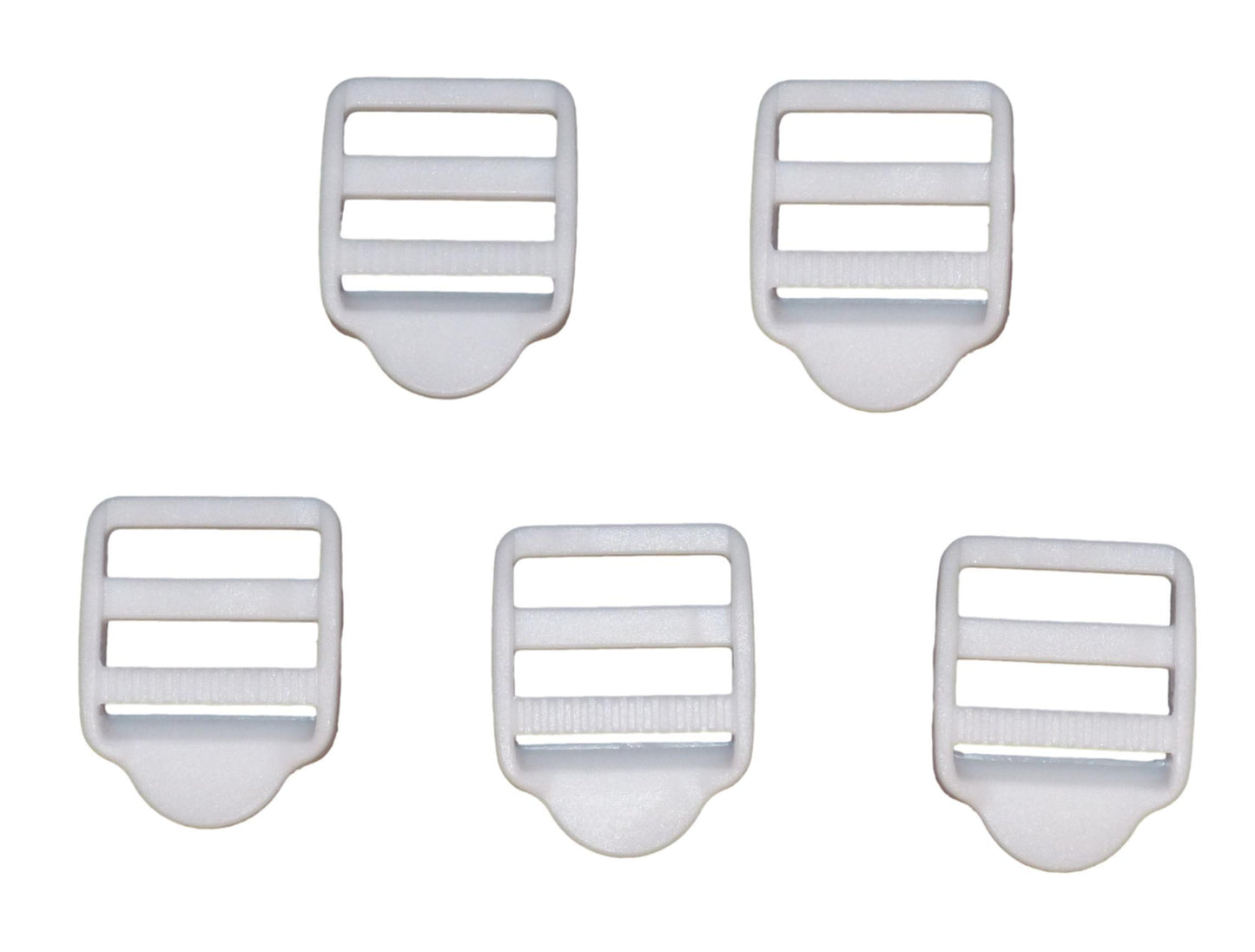 25mm ladderlock buckle in white (pack of 5)