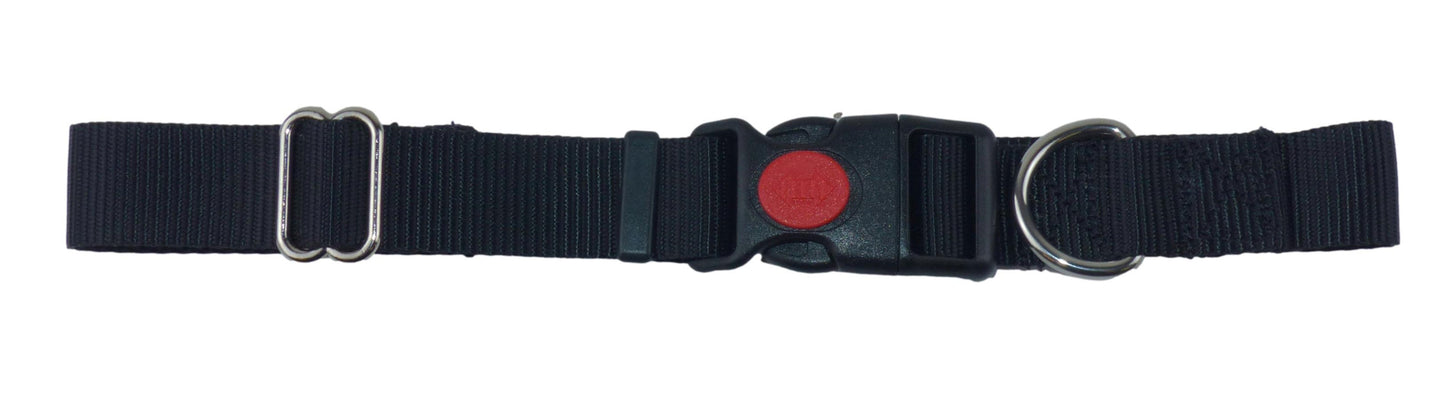25mm Adjustable Dog and Pet Collar in Polyester Webbing, Choice of Sizes and Colours