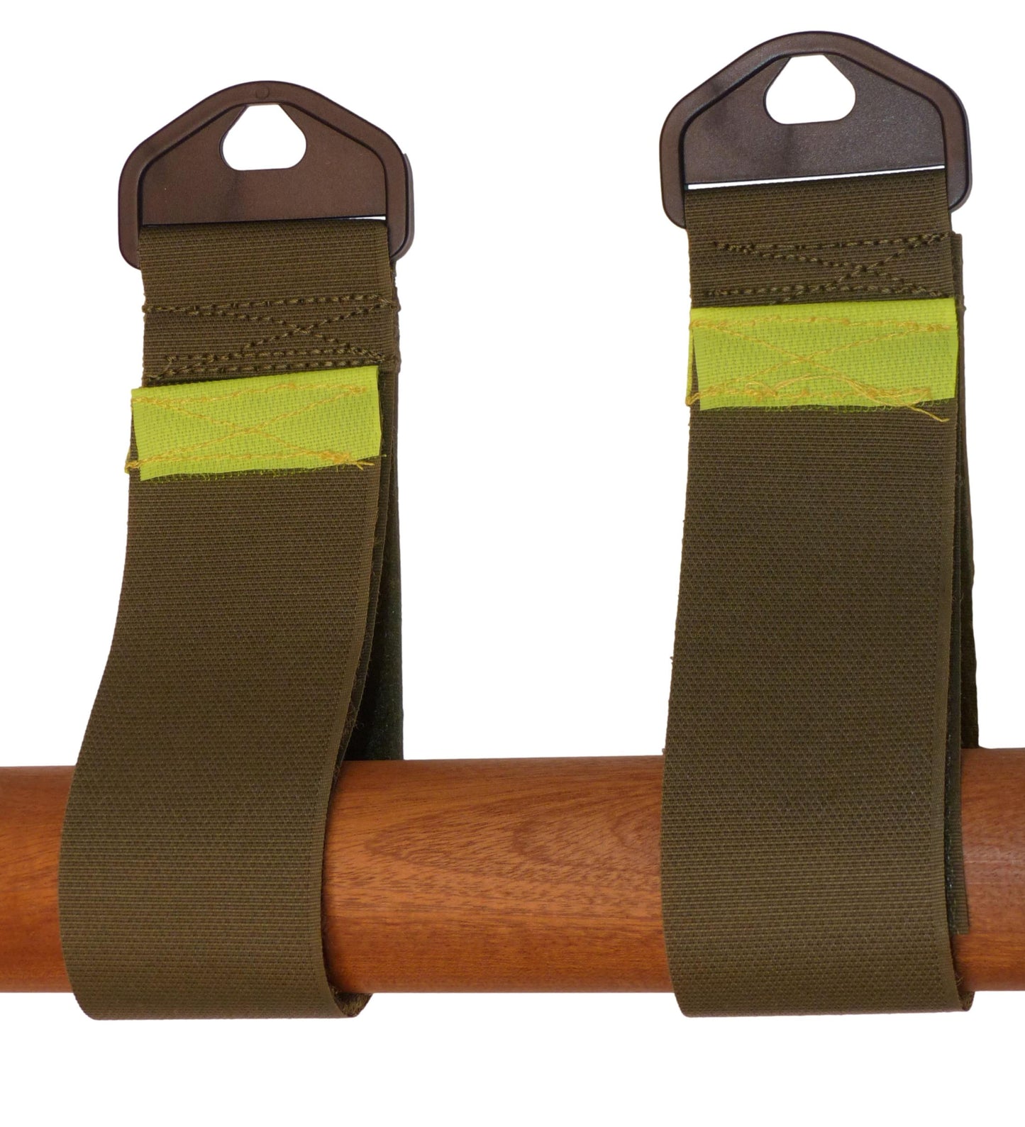 Premium 50mm Hook & Loop Tidy & Hang Strap with Strong Triangle (Pack of Two) in green