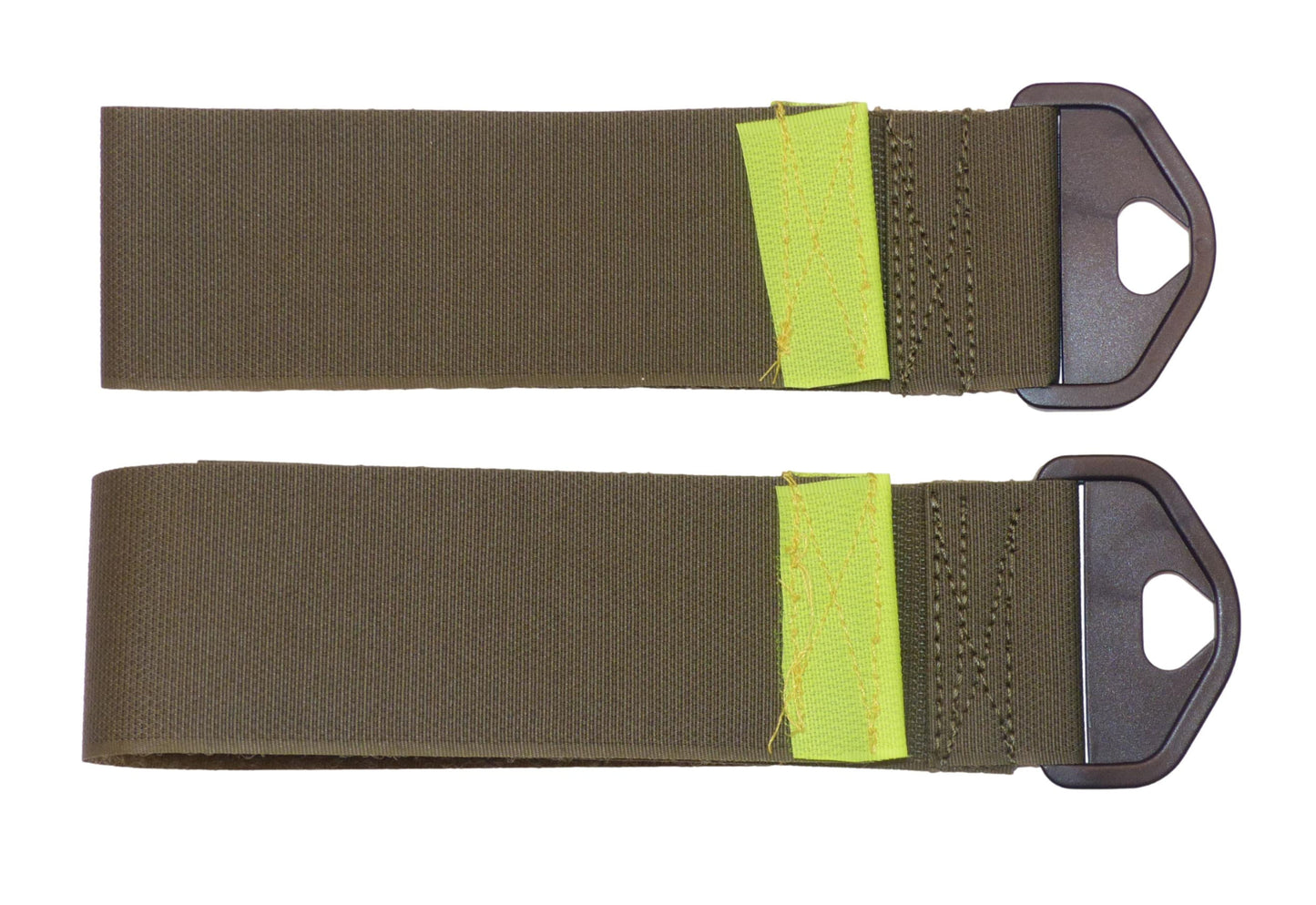 Premium 50mm Hook & Loop Tidy & Hang Strap with Strong Triangle (Pack of Two) in green