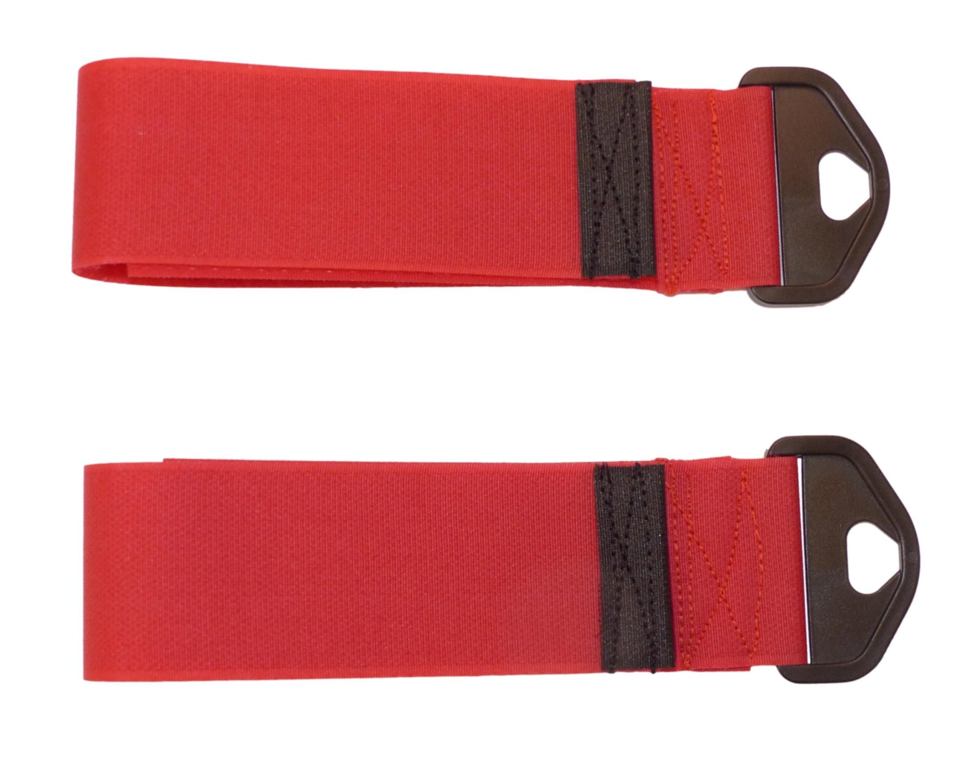 Premium 50mm Hook & Loop Tidy & Hang Strap with Strong Triangle (Pack of Two) in red