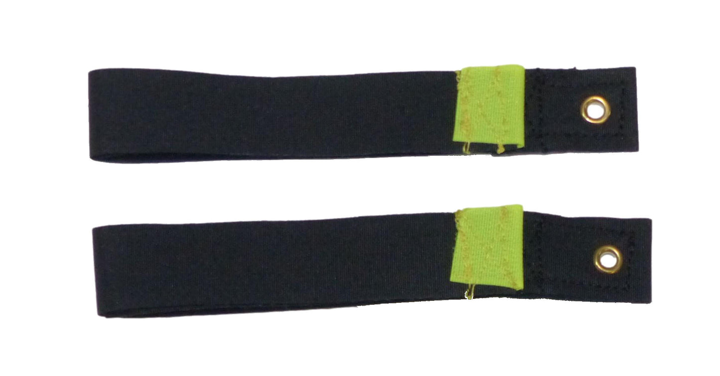 25mm Hook Loop Tidy & Hang Strap with Eyelet (Pack of Two) in black