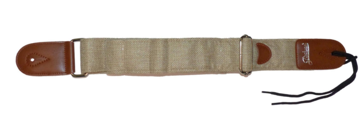 50mm Adjustable Cotton Guitar Strap in beige