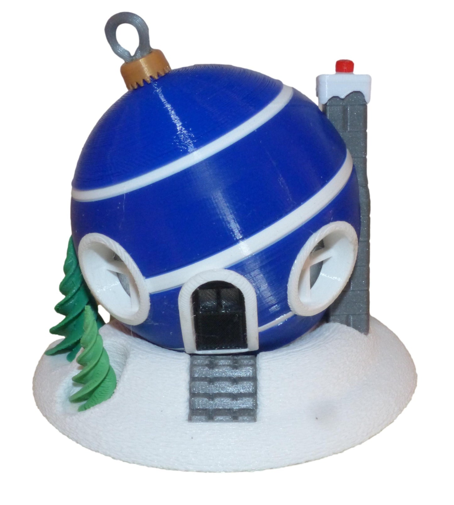 Christmas Tree Bauble Fairy House with LED Tealight