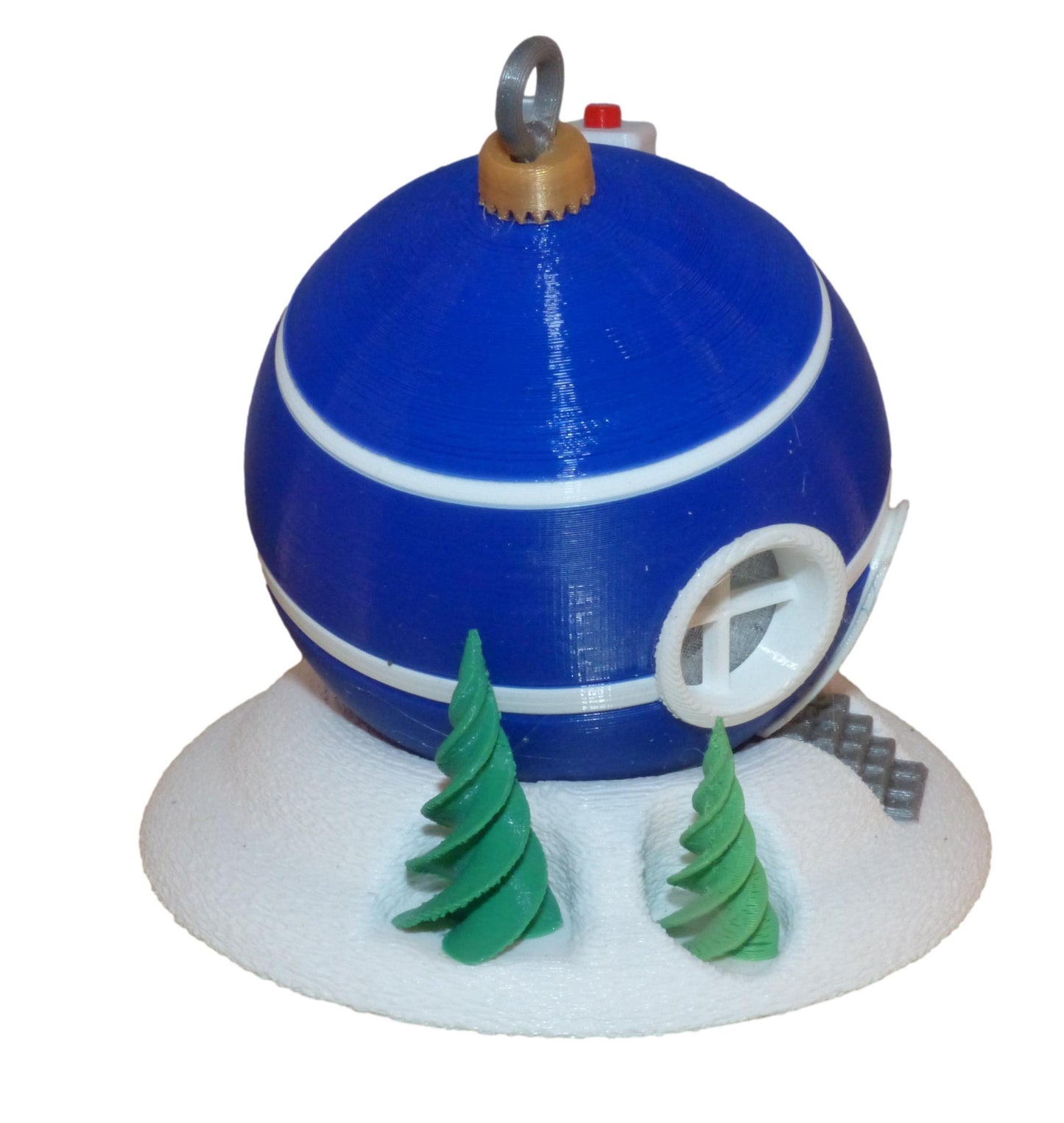 Christmas Tree Bauble Fairy House with LED Tealight