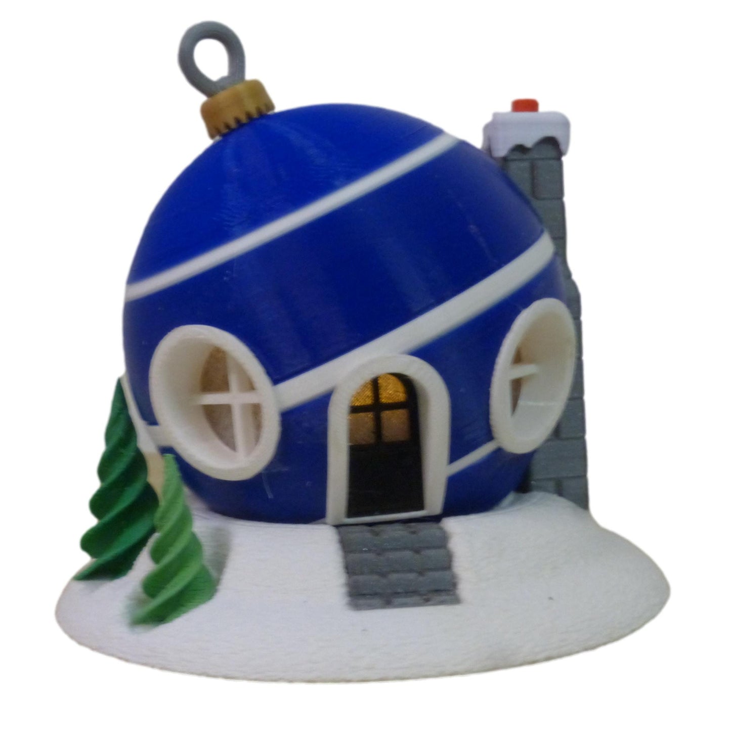 Christmas Tree Bauble Fairy House with LED Tealight