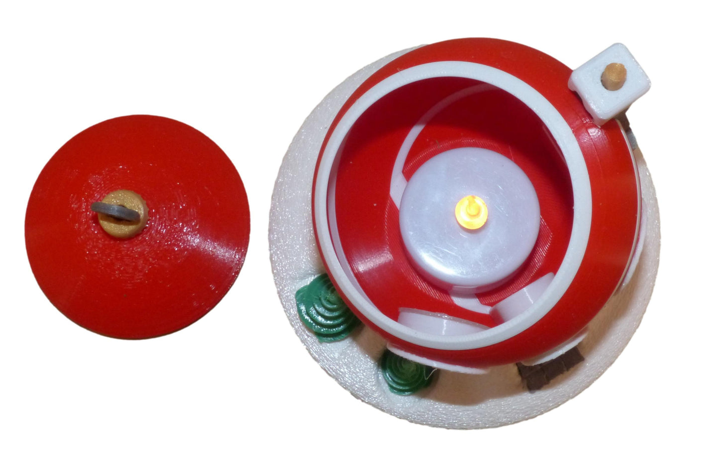 Christmas Tree Bauble Fairy House with LED Tealight