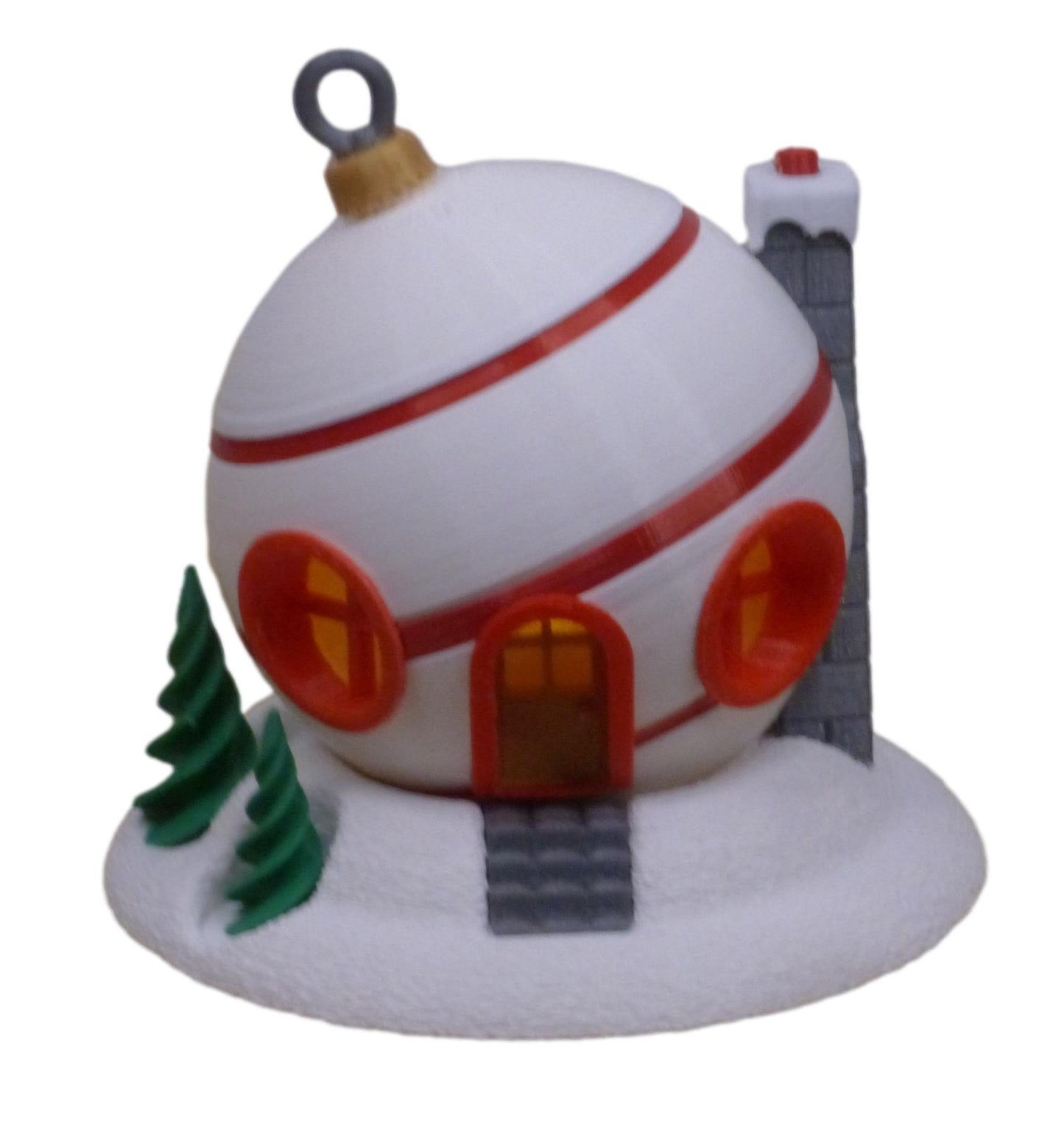 Christmas Tree Bauble Fairy House with LED Tealight