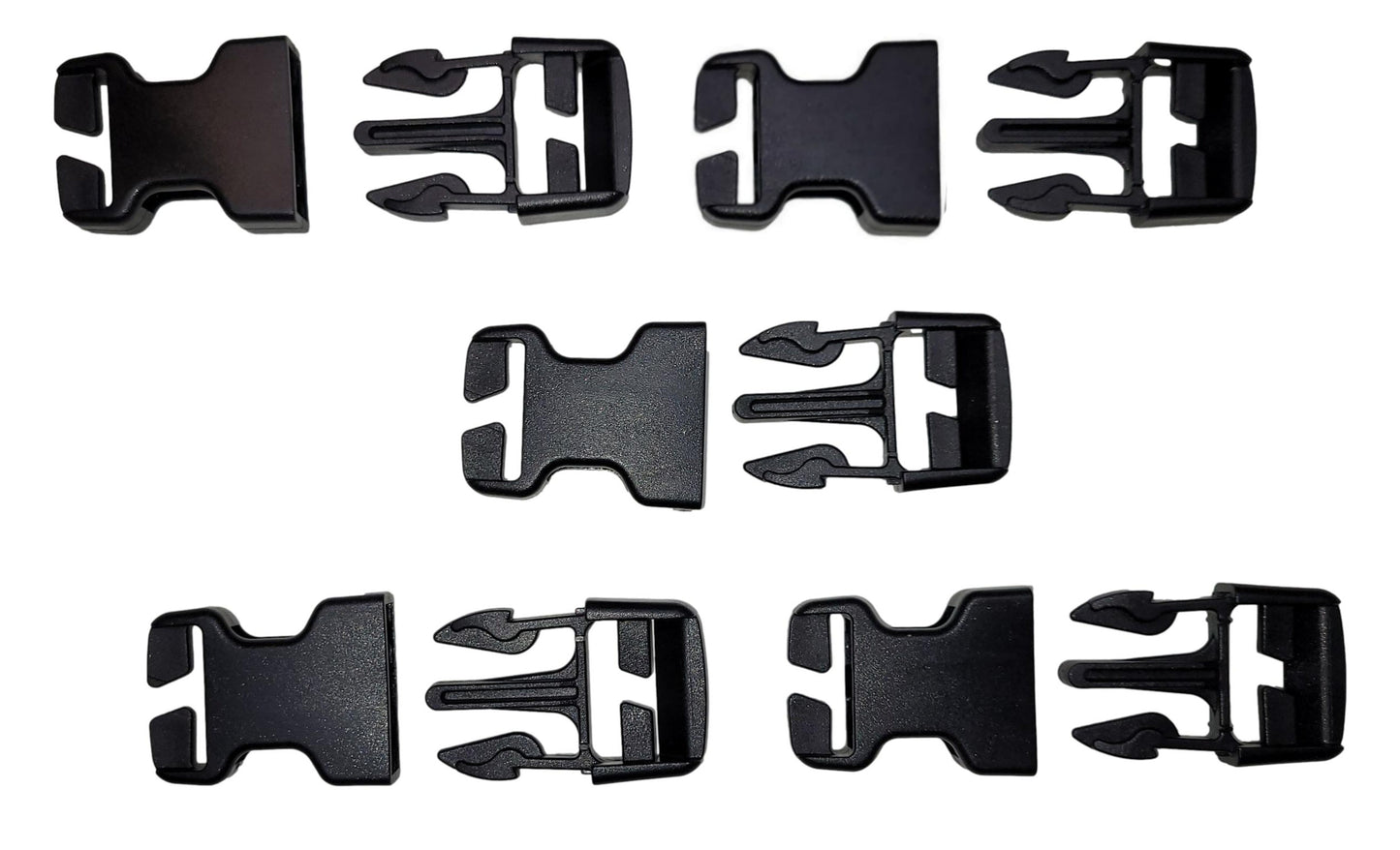 Benristraps 25mm side release buckle with slots for strap, outdoor and field repairs and replacements(pack of 5)