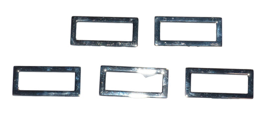 Benristraps 50mm Alloy Metal Square Ring or Rectangular Loop (Pack of 5)
