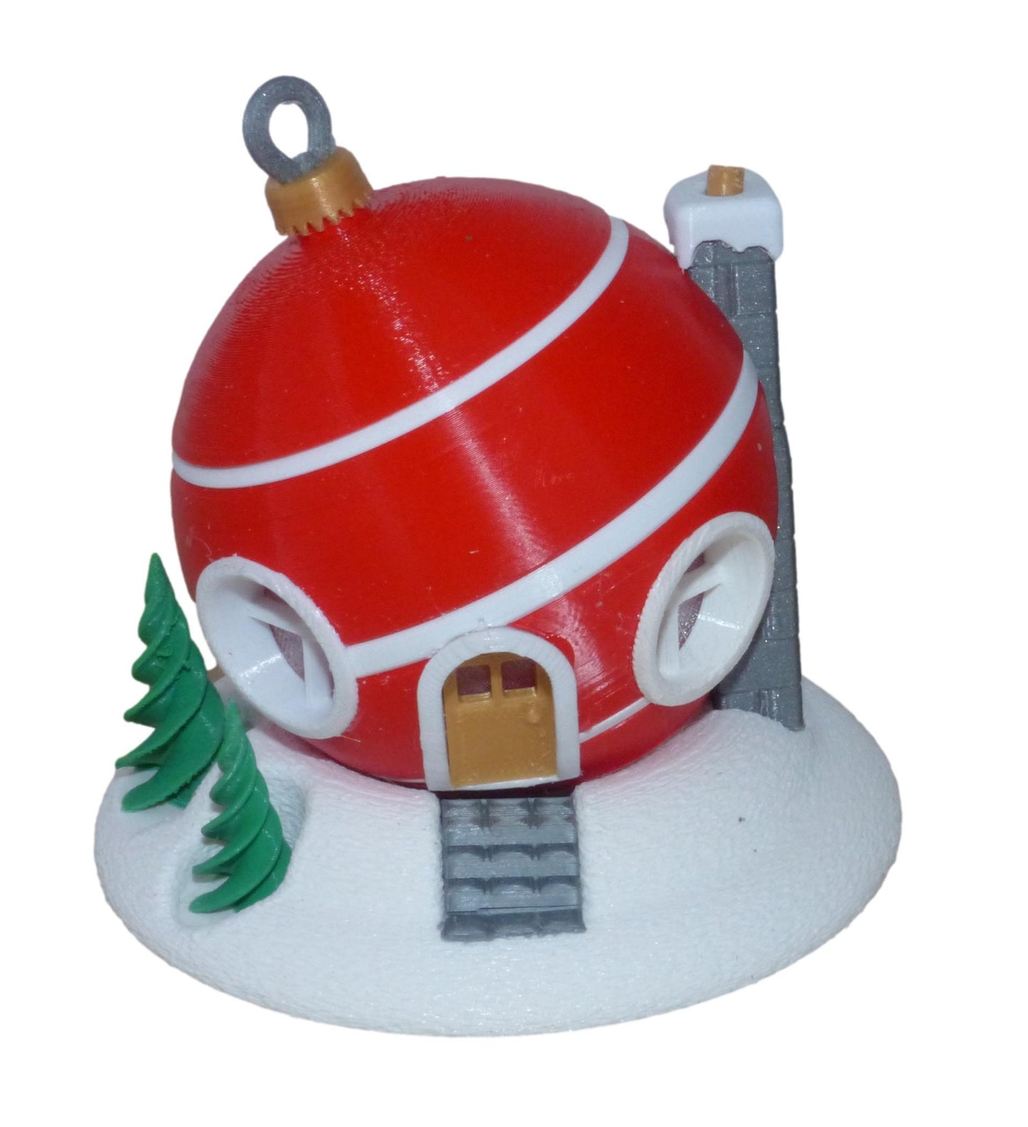Christmas Tree Bauble Fairy House with LED Tealight