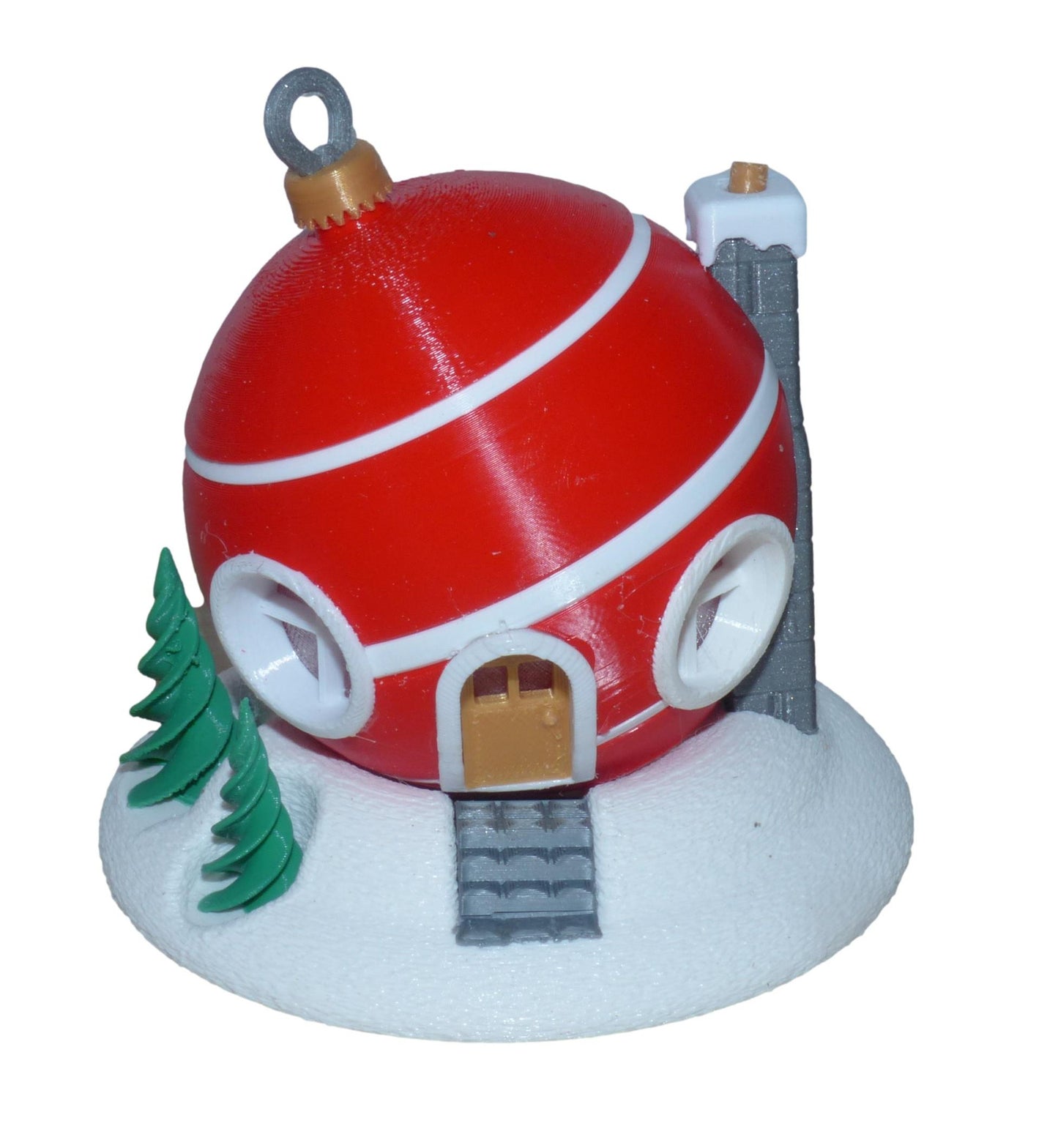 Christmas Tree Bauble Fairy House with LED Tealight