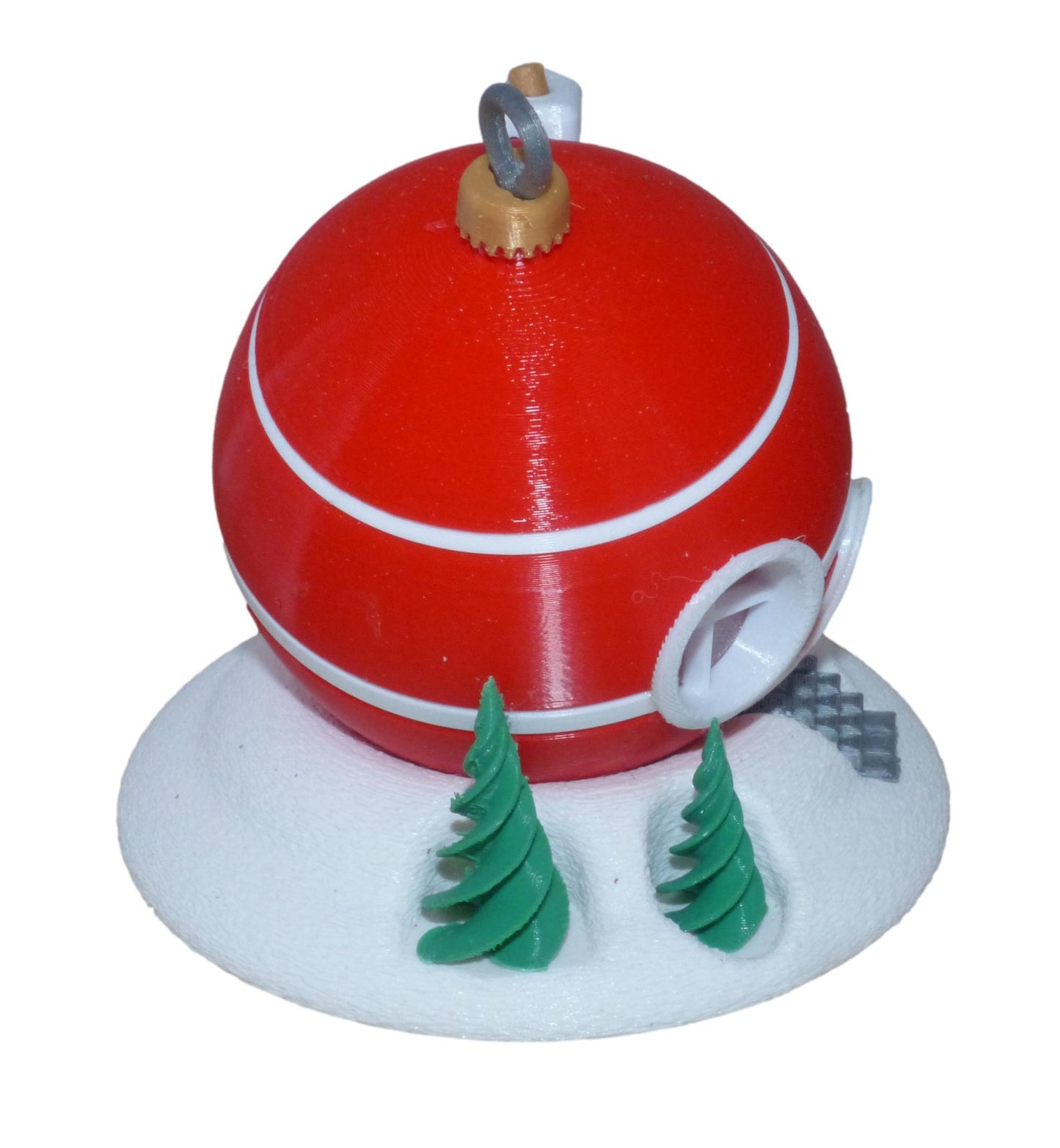 Christmas Tree Bauble Fairy House with LED Tealight