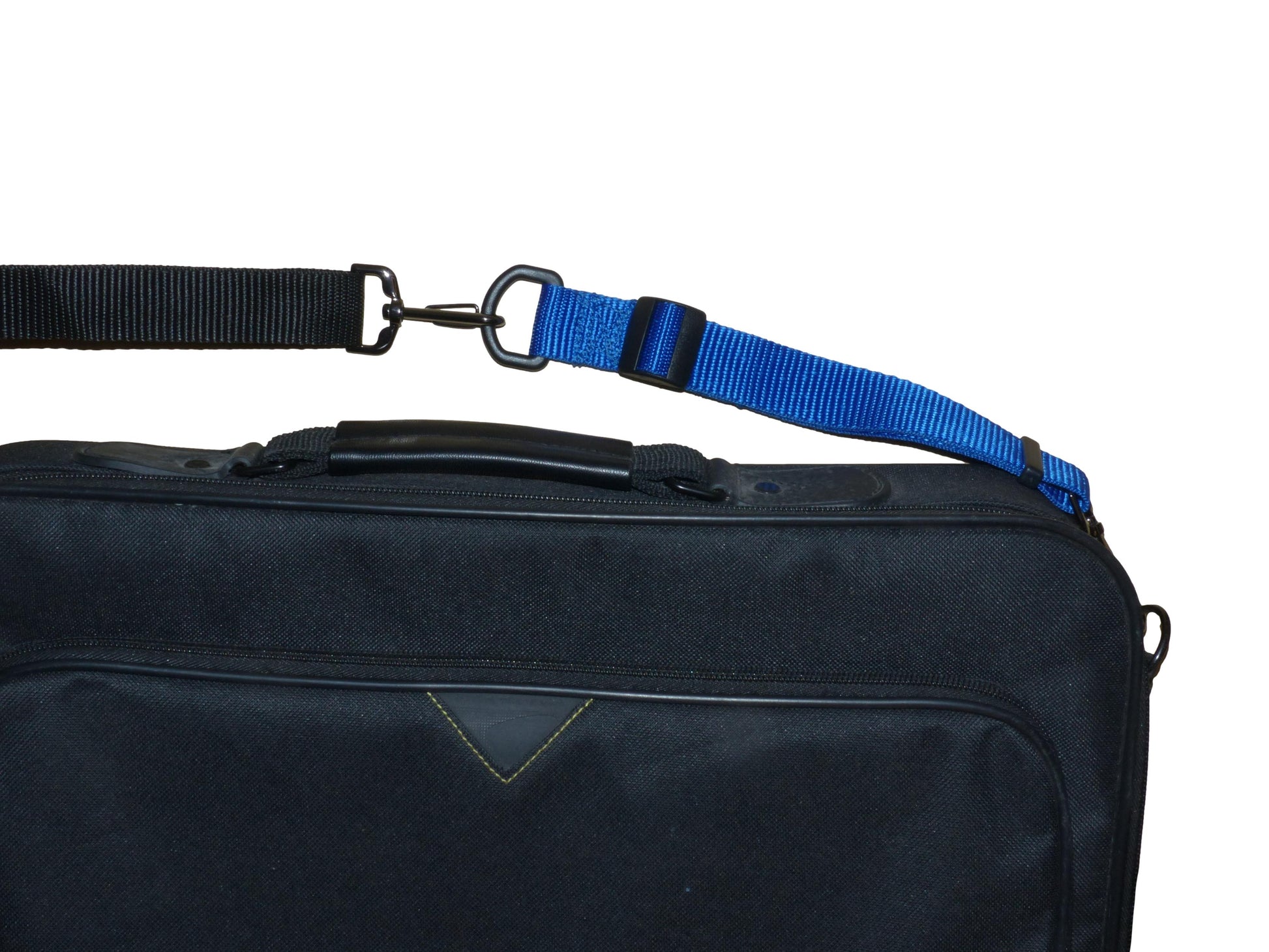 25mm Bag Strap Extender Strap to Make Bag Straps Longer and Adjustable in black on bag