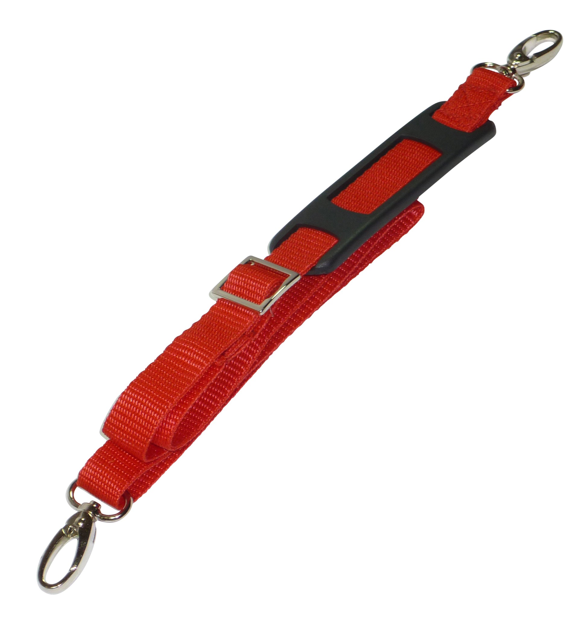 Benristraps 20mm Bag Strap with Metal Buckles and Shoulder Pad, 1 Metre in red
