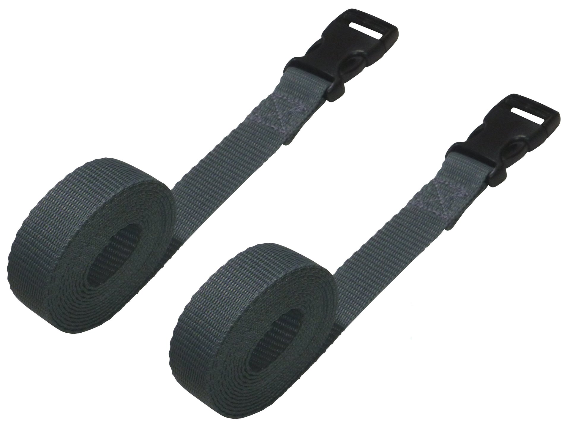 Benristraps 2 Pack Webbing Straps with Clips - Adjustable Luggage Straps in grey