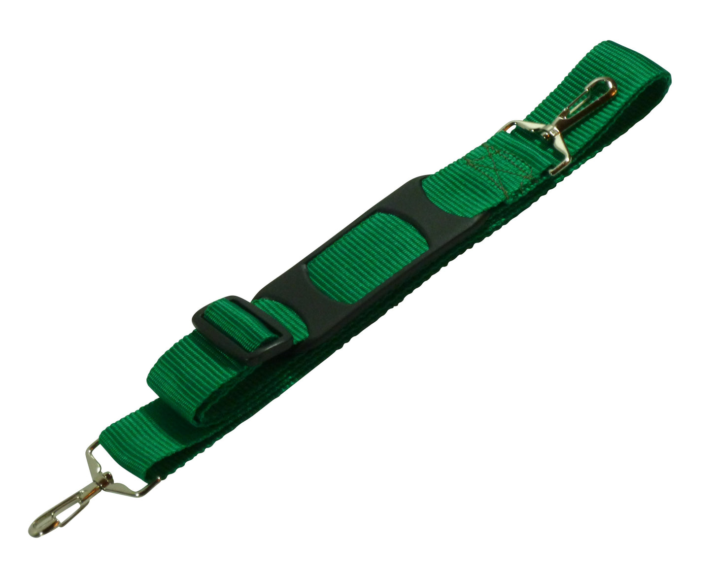 38mm Bag Strap with Metal Buckles and Shoulder Pad, 150cm in emerald green